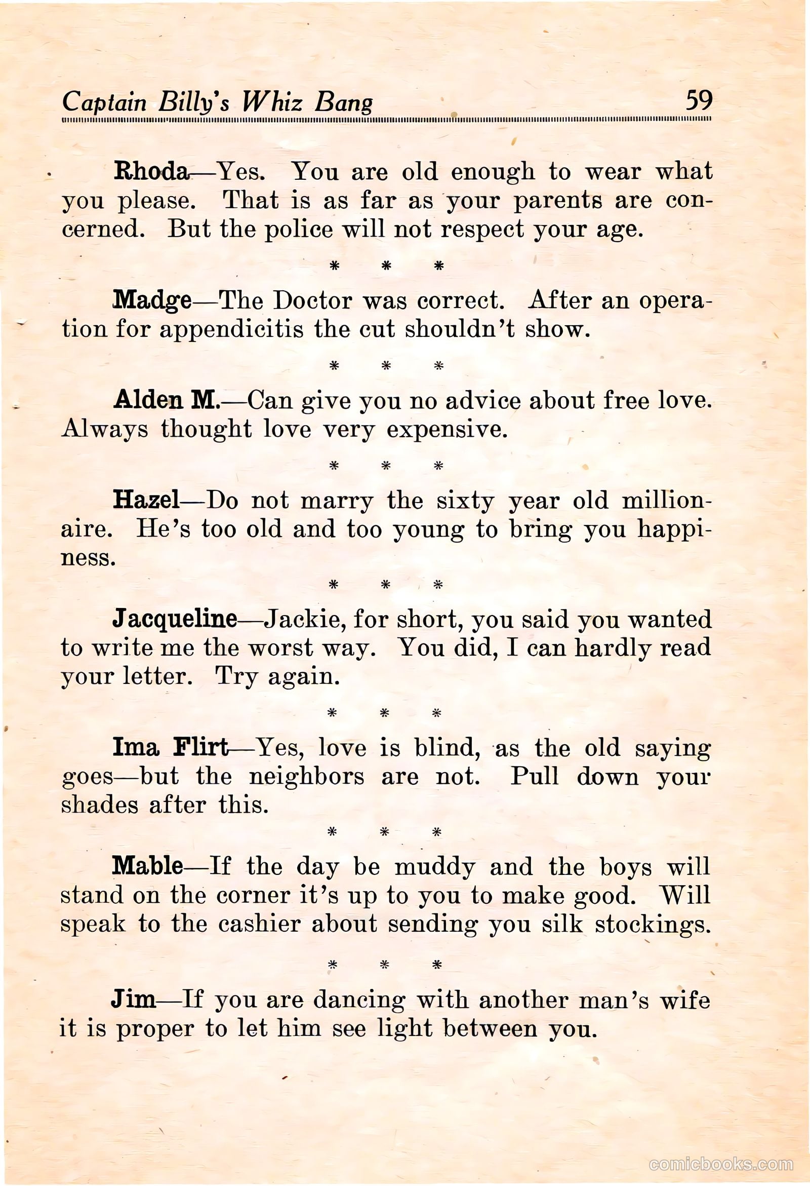 Captain Billy's Whiz Bang #16 — page 61 of 68