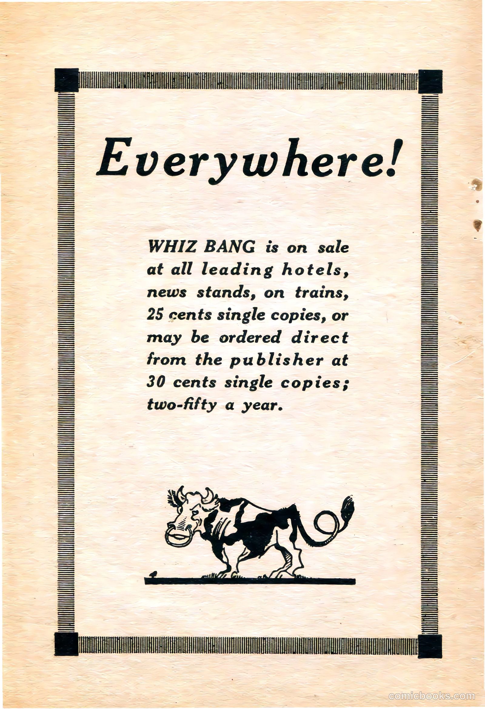 Captain Billy's Whiz Bang #16 — page 68 of 68