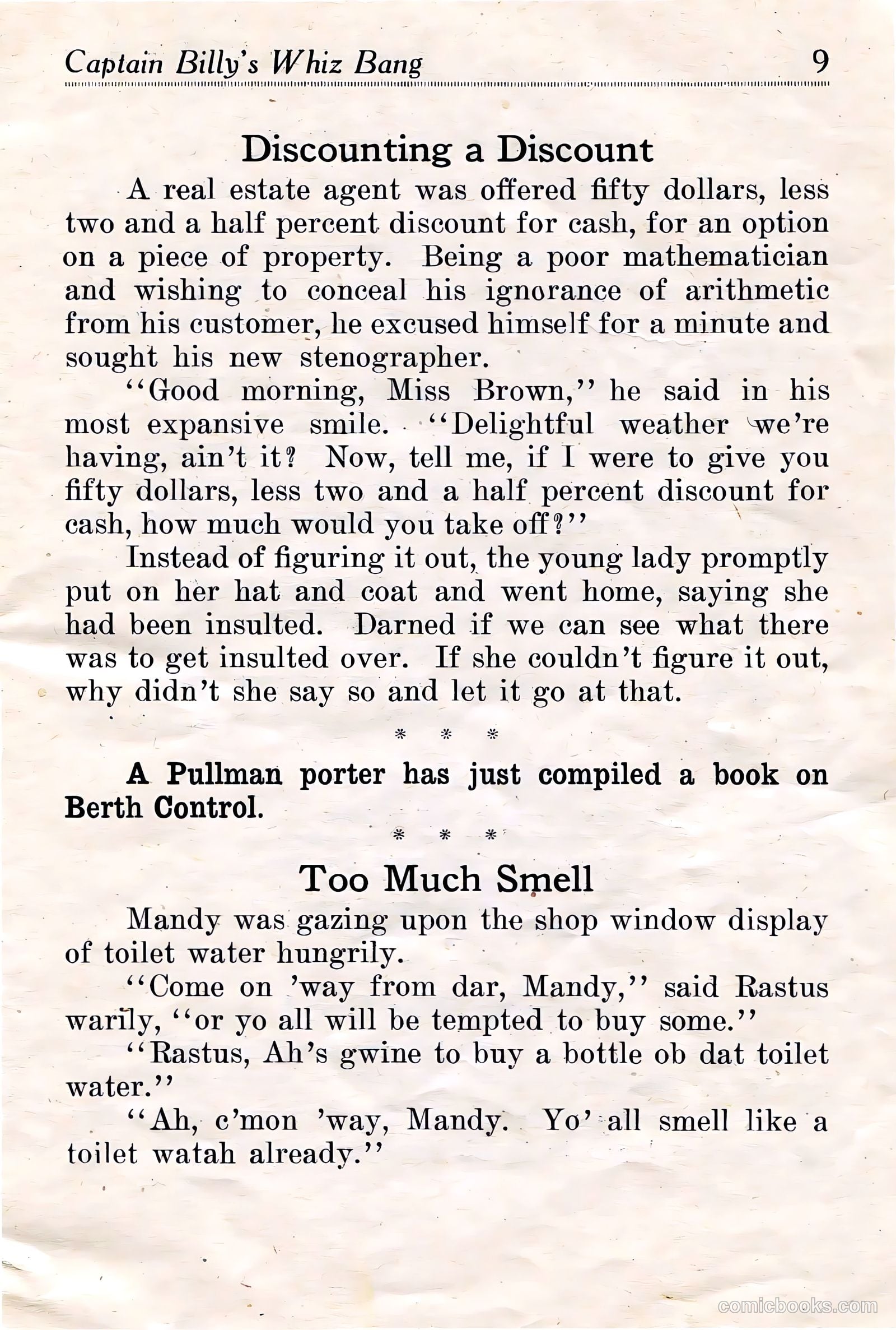 Captain Billy's Whiz Bang #18 — page 11 of 68