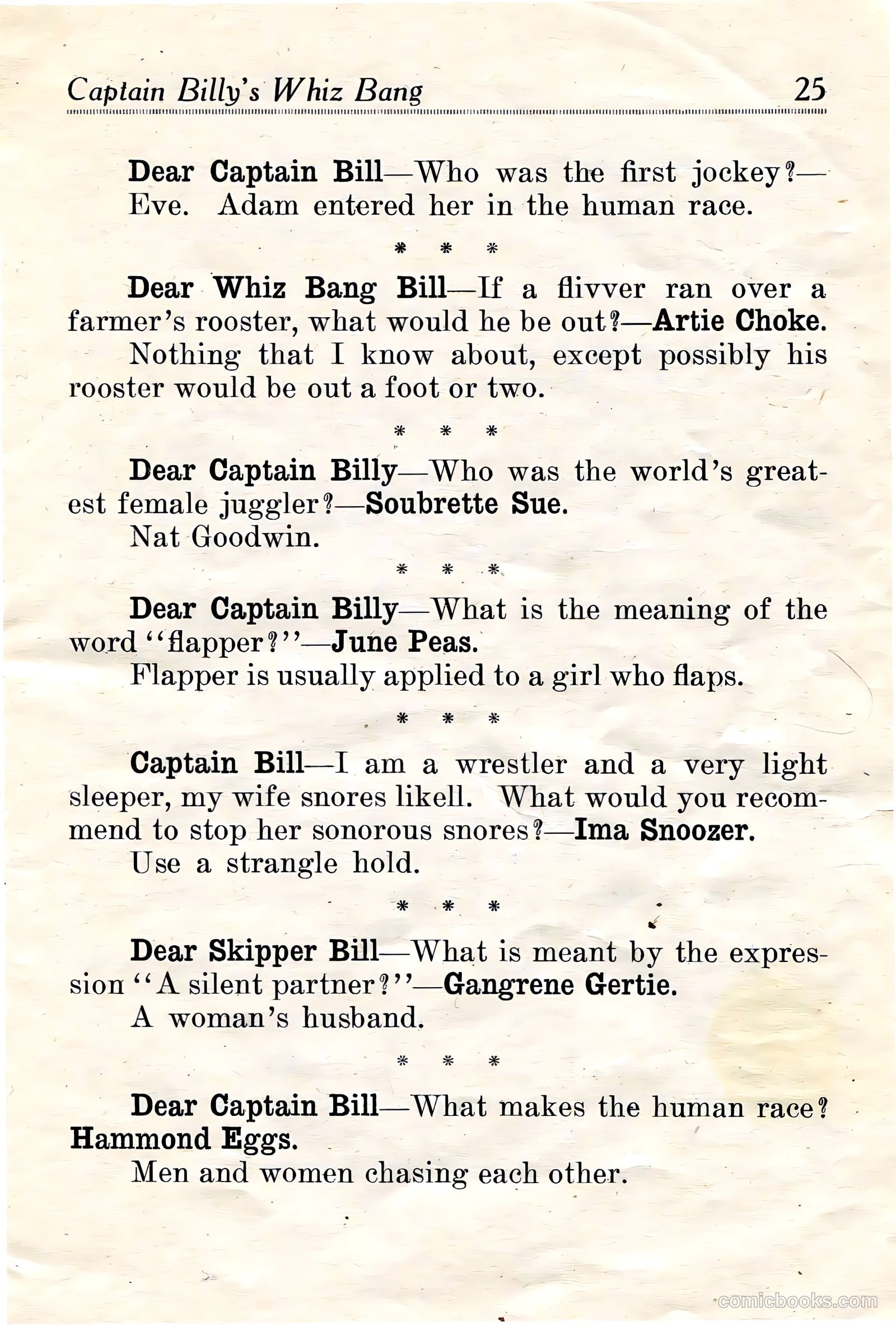 Captain Billy's Whiz Bang #18 — page 27 of 68