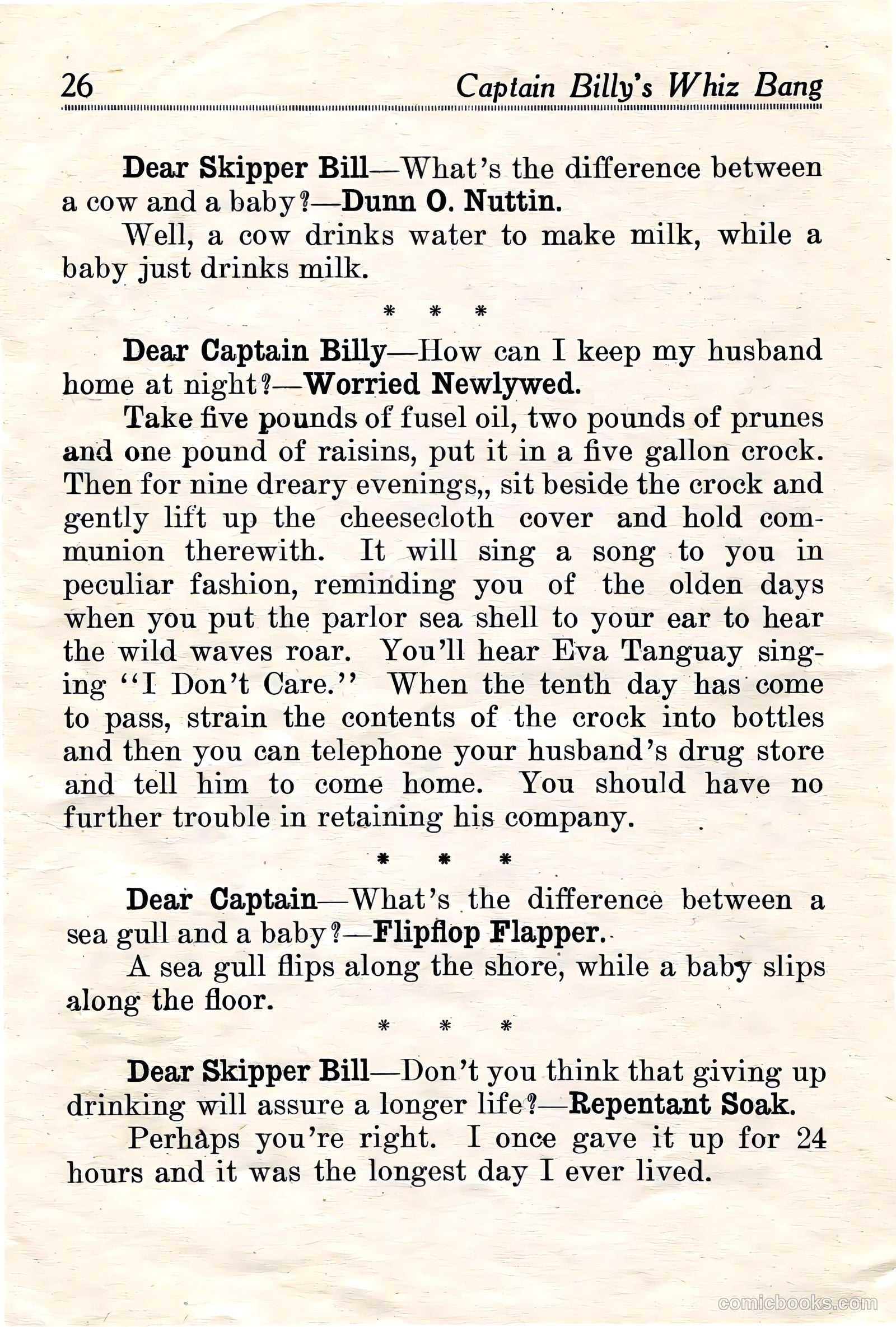 Captain Billy's Whiz Bang #18 — page 28 of 68