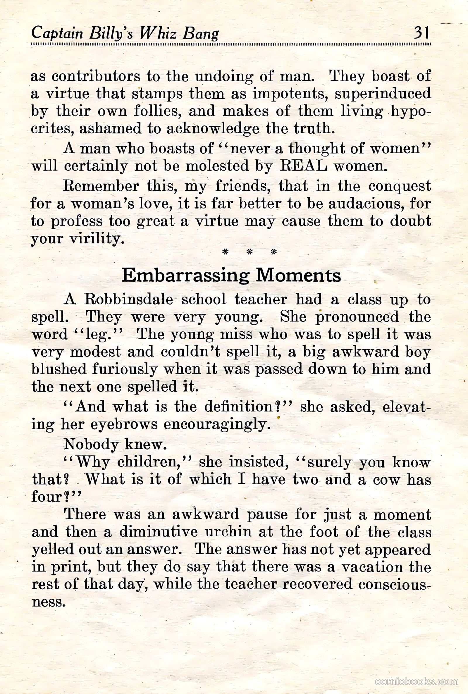 Captain Billy's Whiz Bang #18 — page 33 of 68