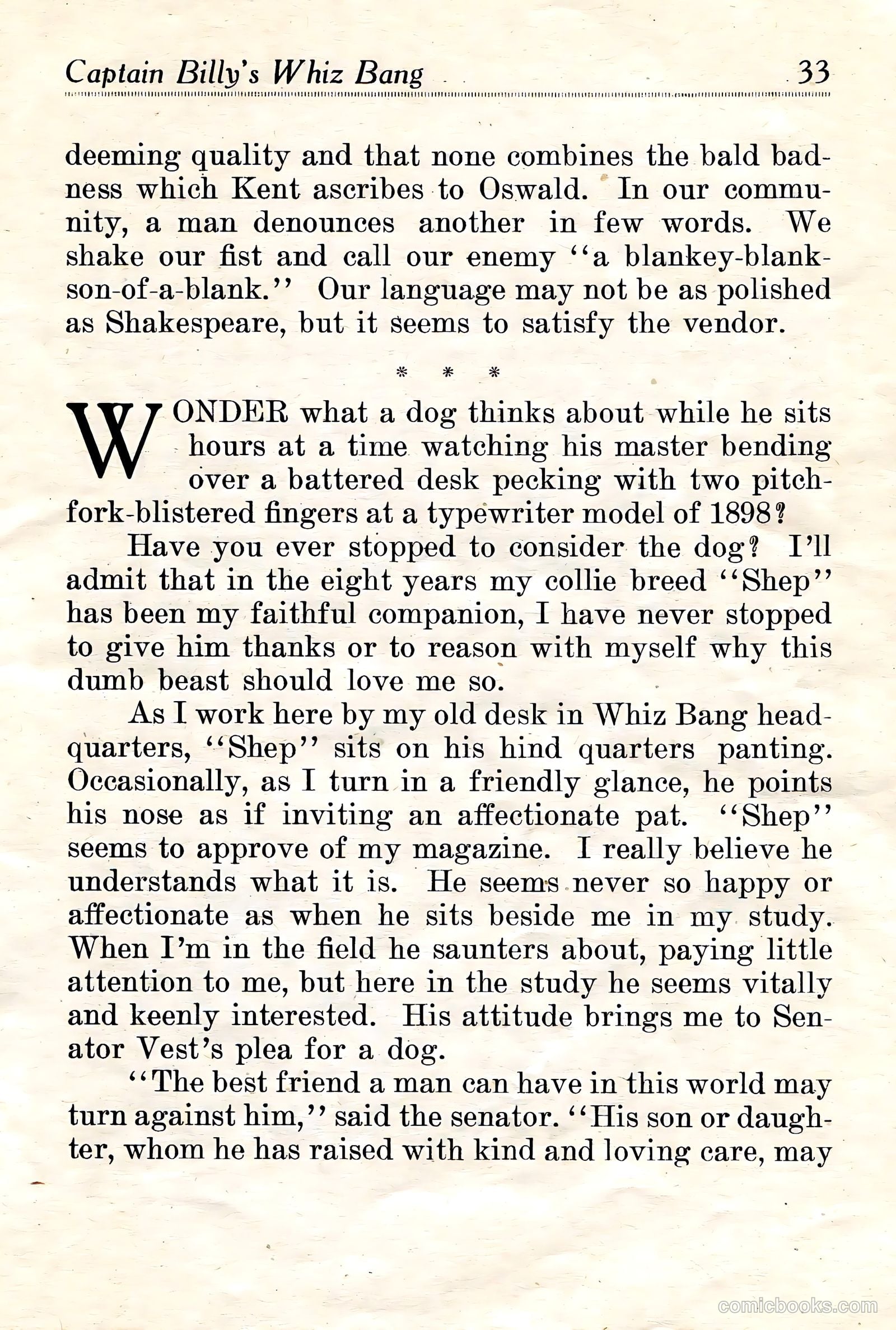 Captain Billy's Whiz Bang #18 — page 35 of 68