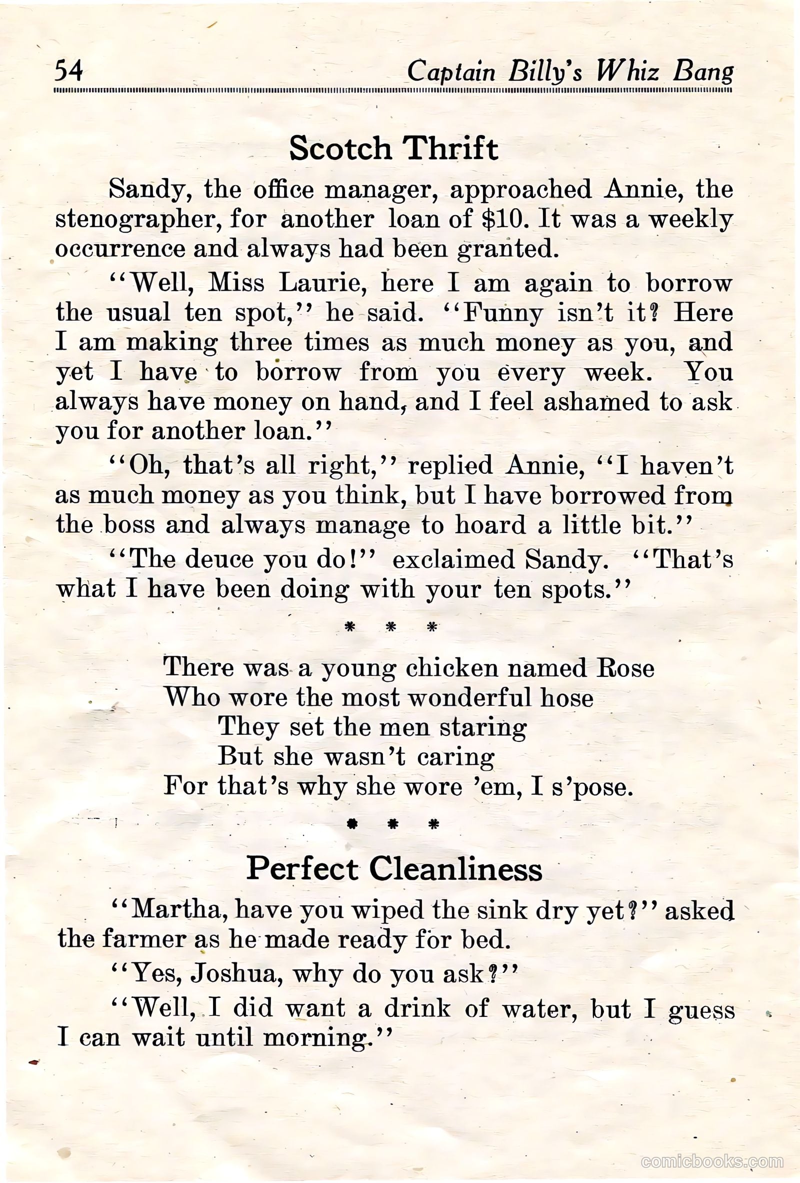 Captain Billy's Whiz Bang #18 — page 56 of 68