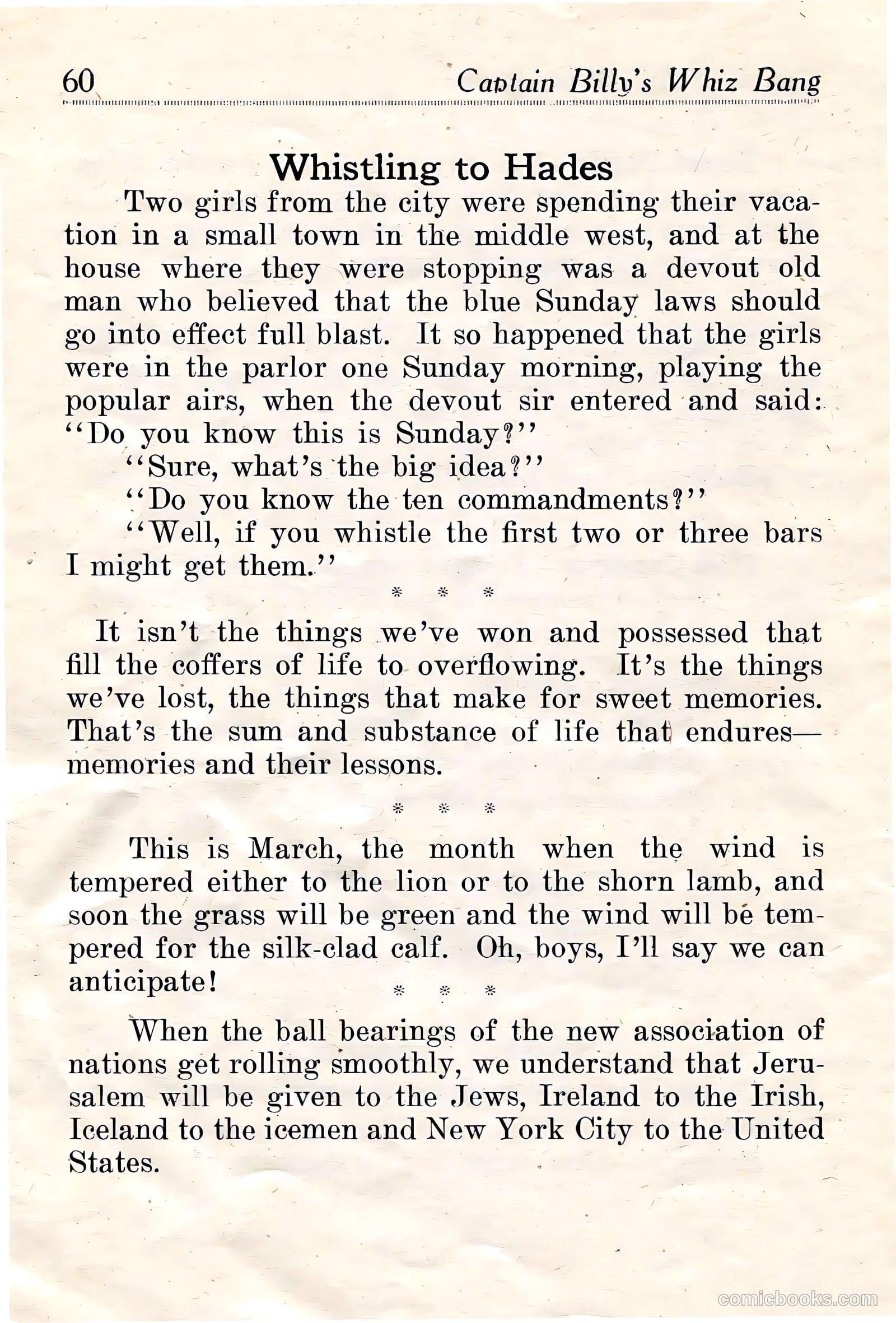 Captain Billy's Whiz Bang #18 — page 62 of 68