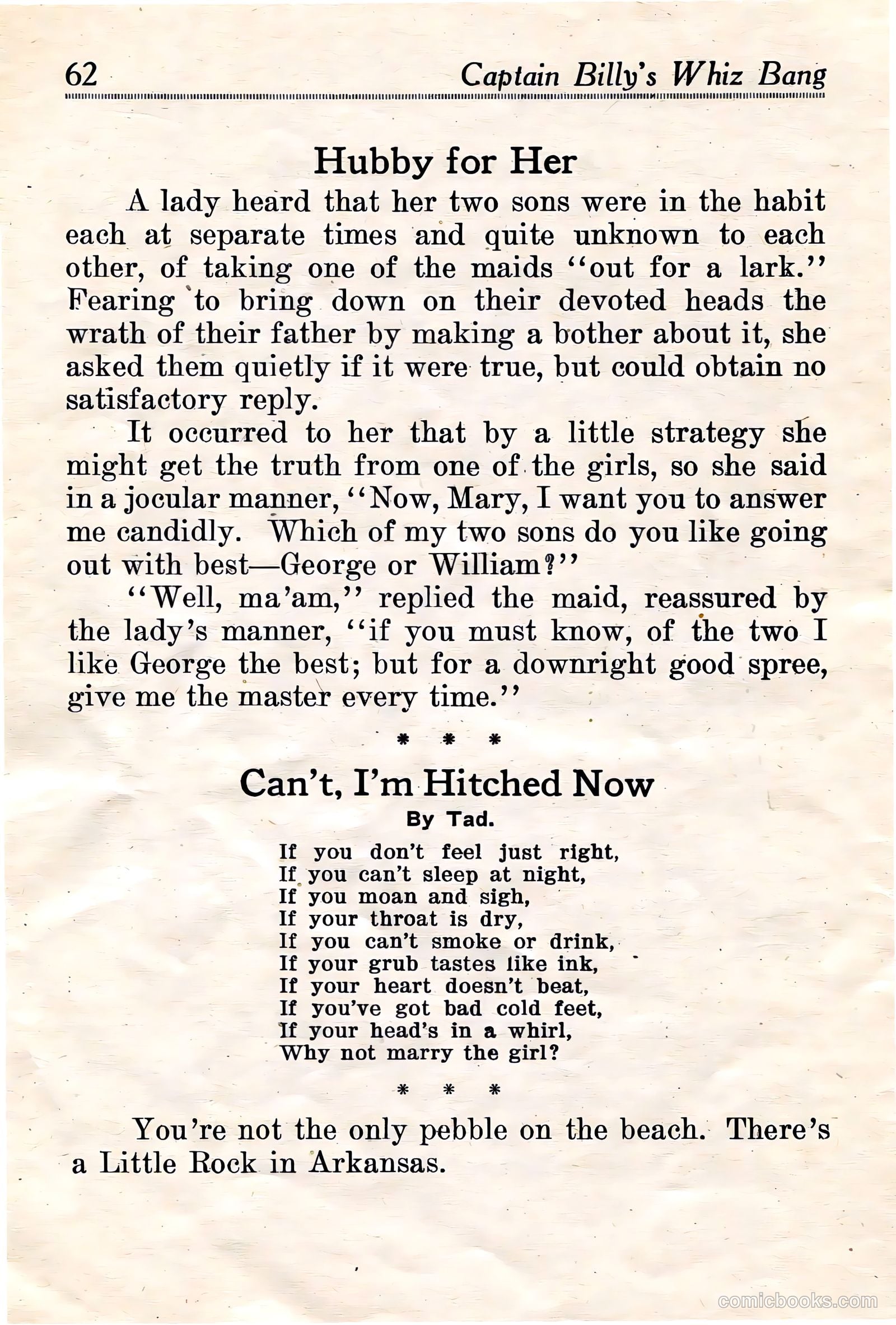 Captain Billy's Whiz Bang #18 — page 64 of 68
