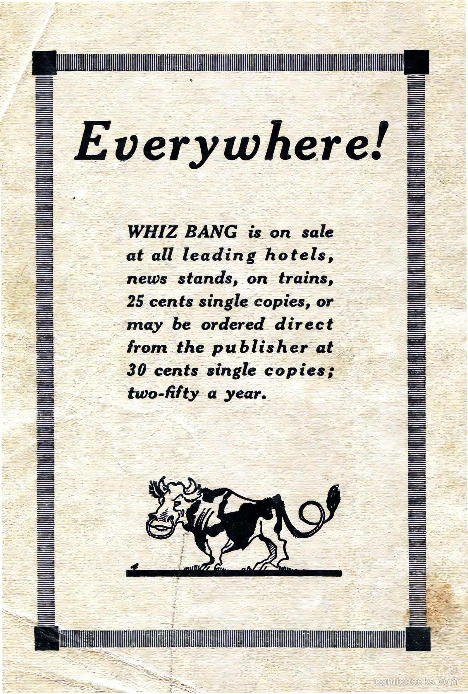 Captain Billy's Whiz Bang #18 — page 68 of 68