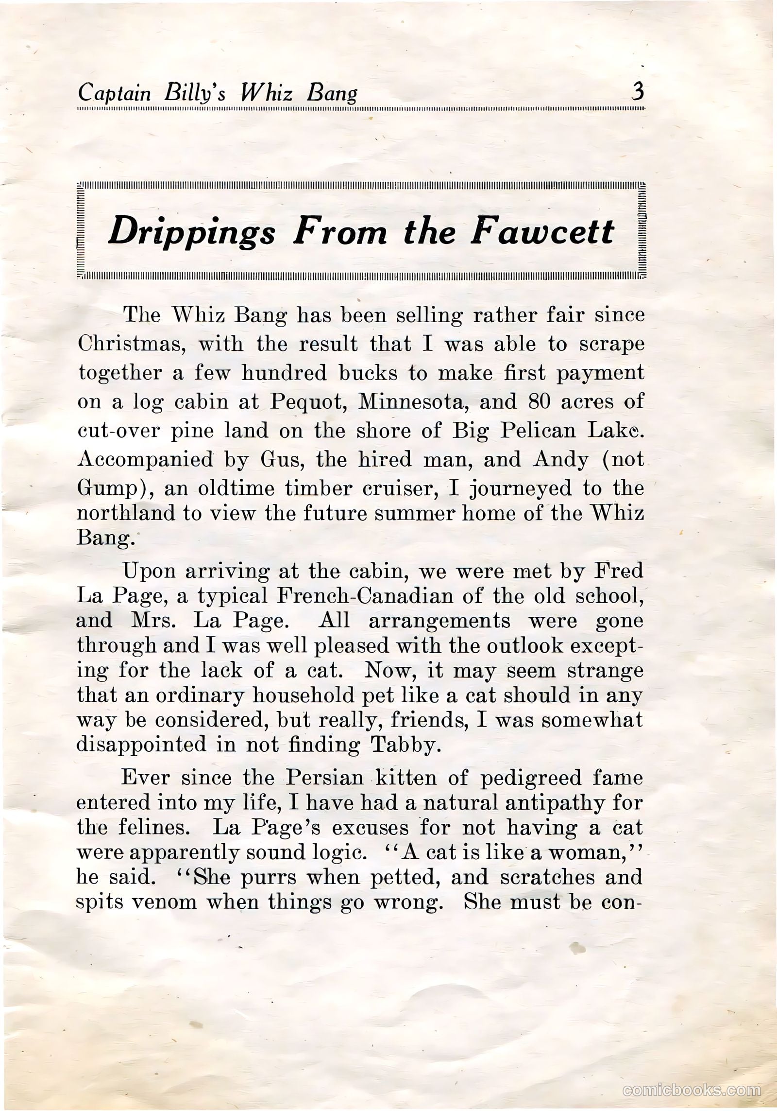 Captain Billy's Whiz Bang #19 — page 5 of 68