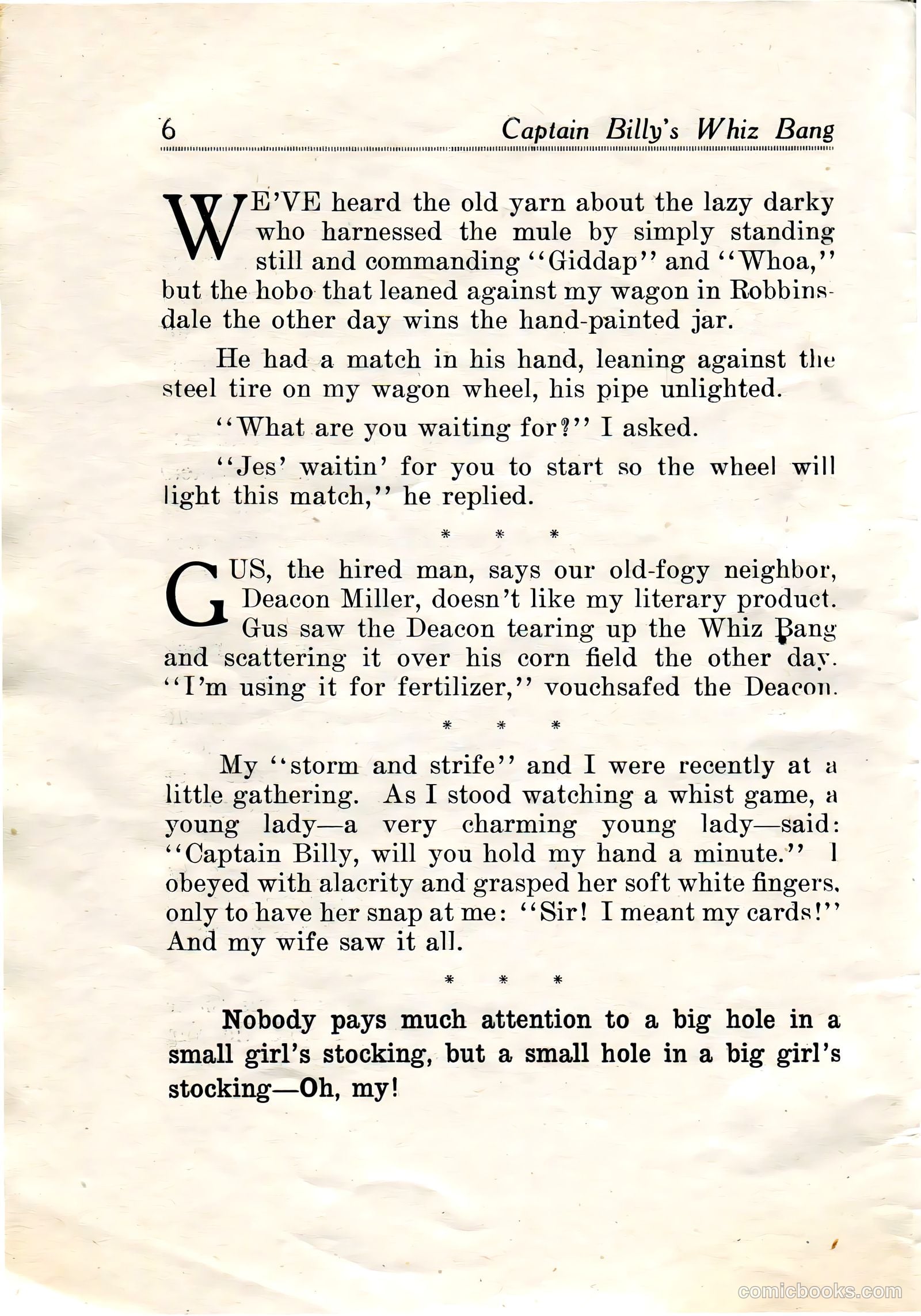 Captain Billy's Whiz Bang #19 — page 8 of 68