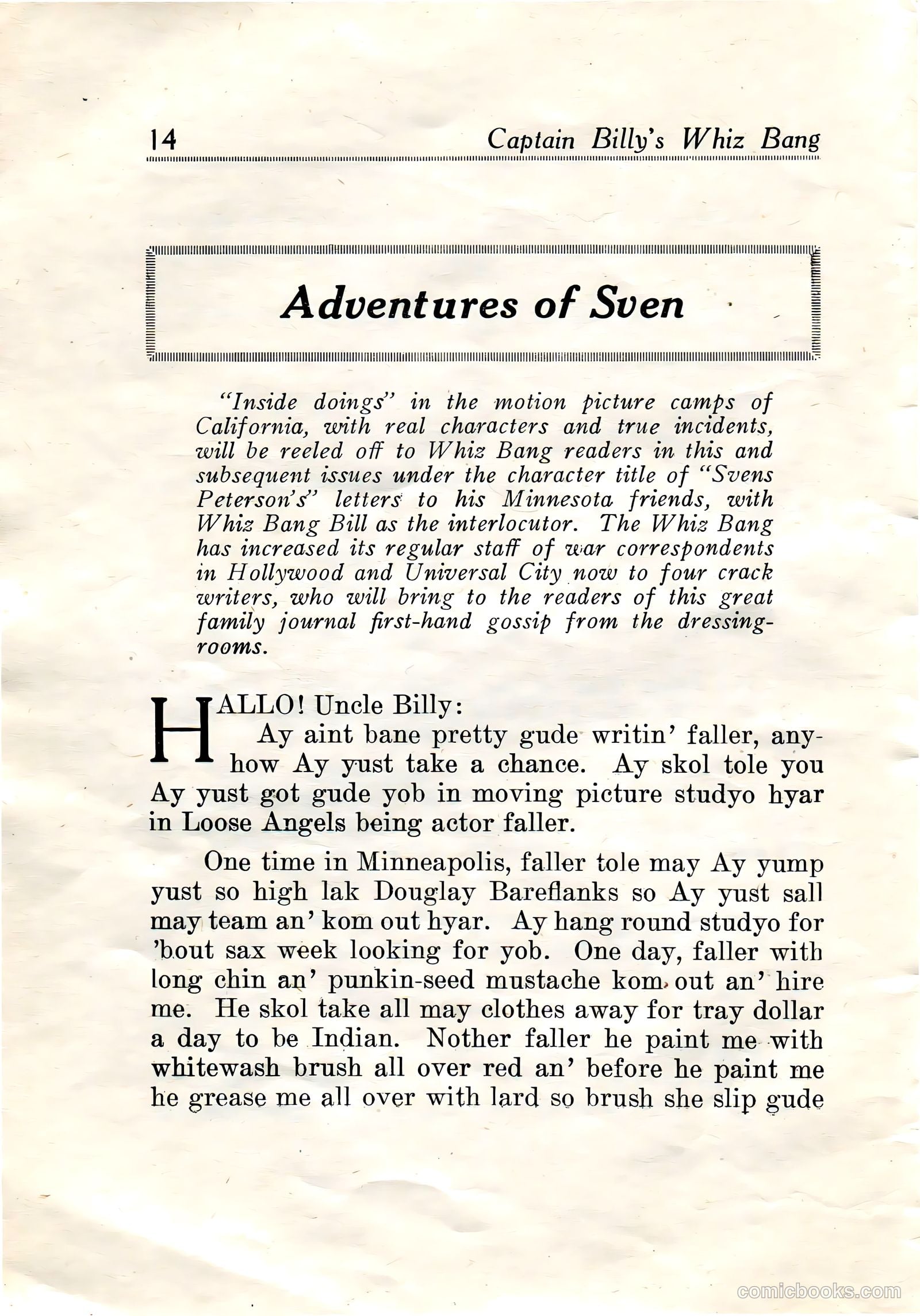 Captain Billy's Whiz Bang #19 — page 16 of 68