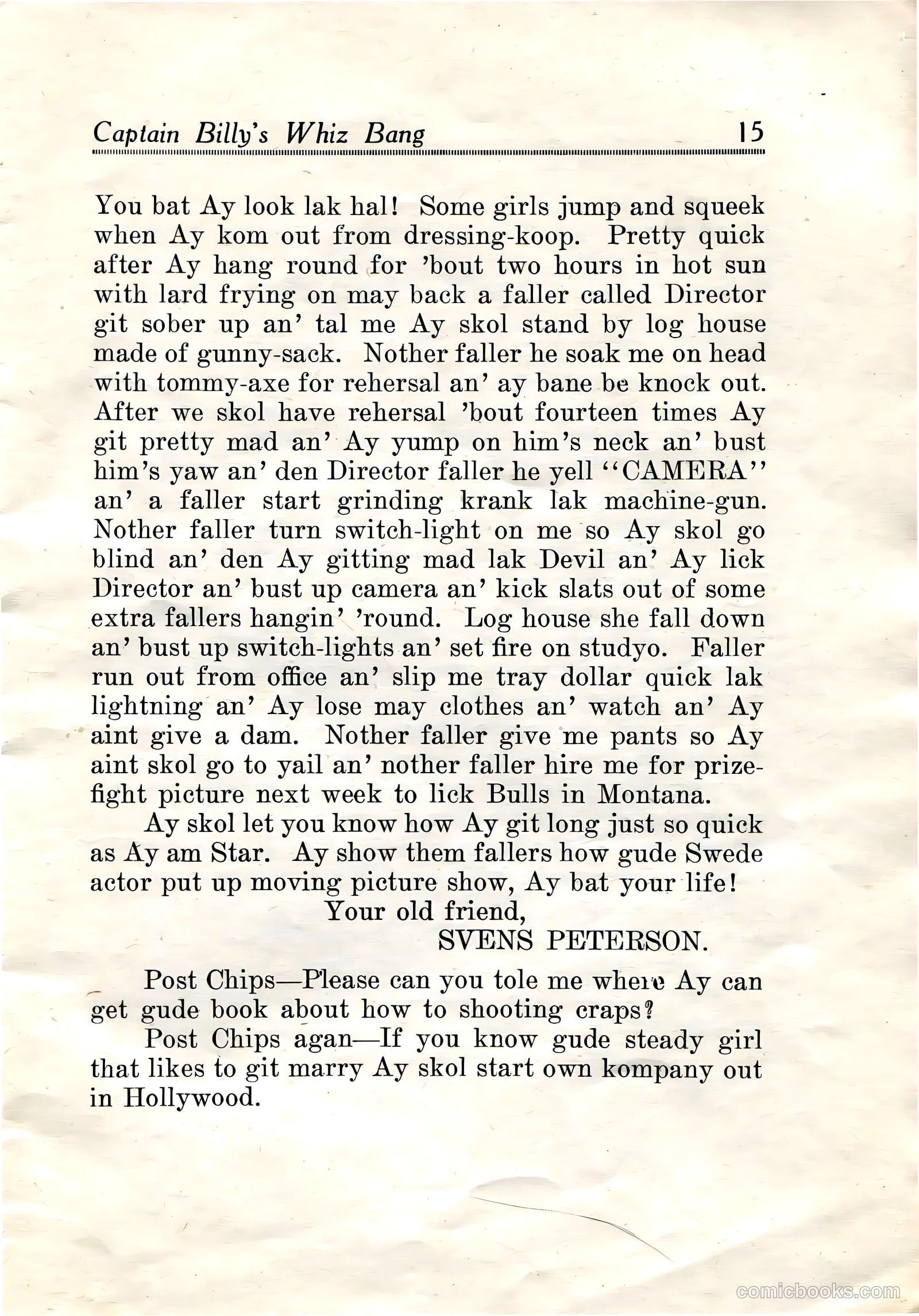 Captain Billy's Whiz Bang #19 — page 17 of 68