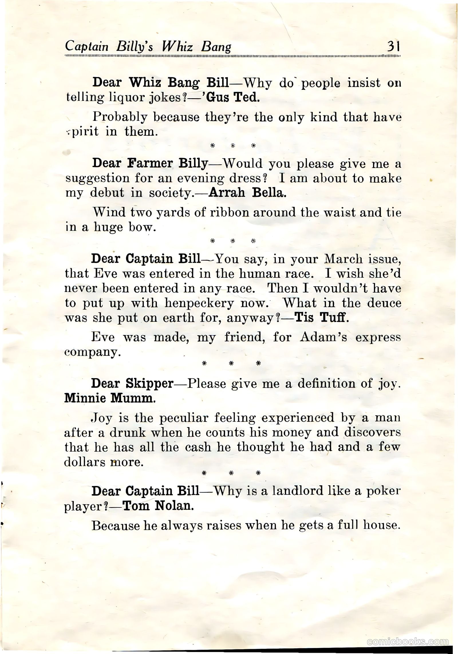 Captain Billy's Whiz Bang #19 — page 33 of 68