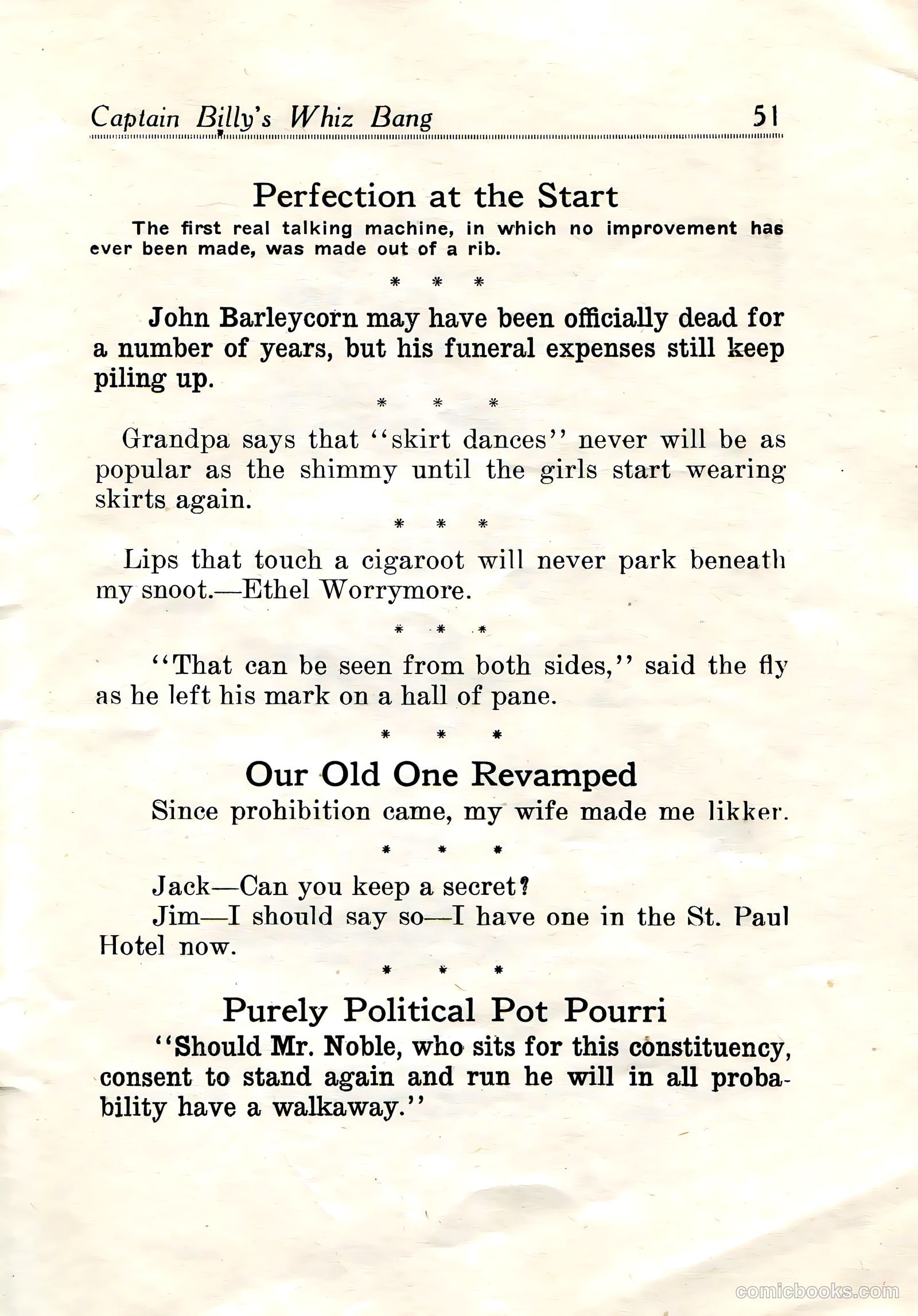 Captain Billy's Whiz Bang #19 — page 53 of 68