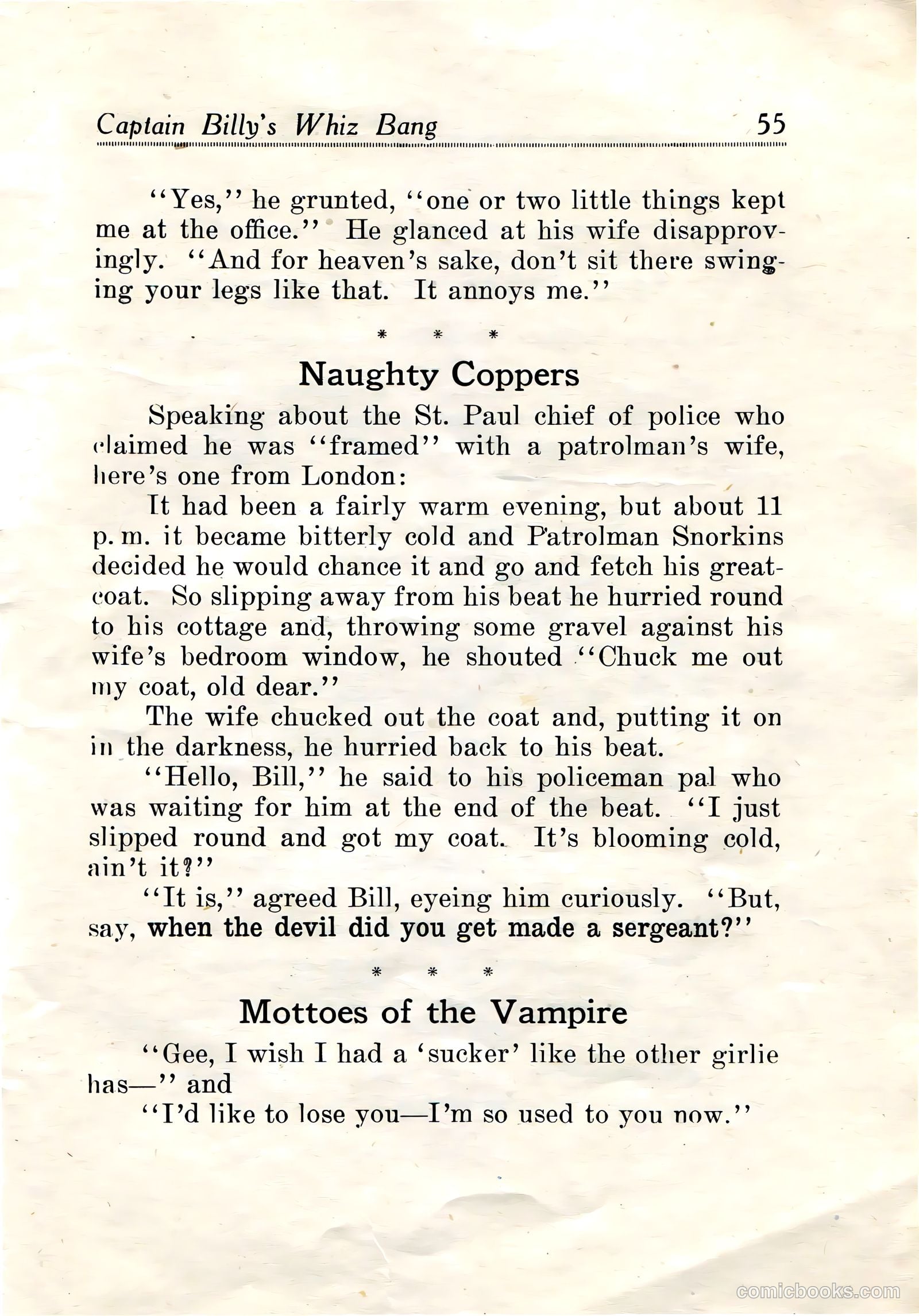 Captain Billy's Whiz Bang #19 — page 57 of 68
