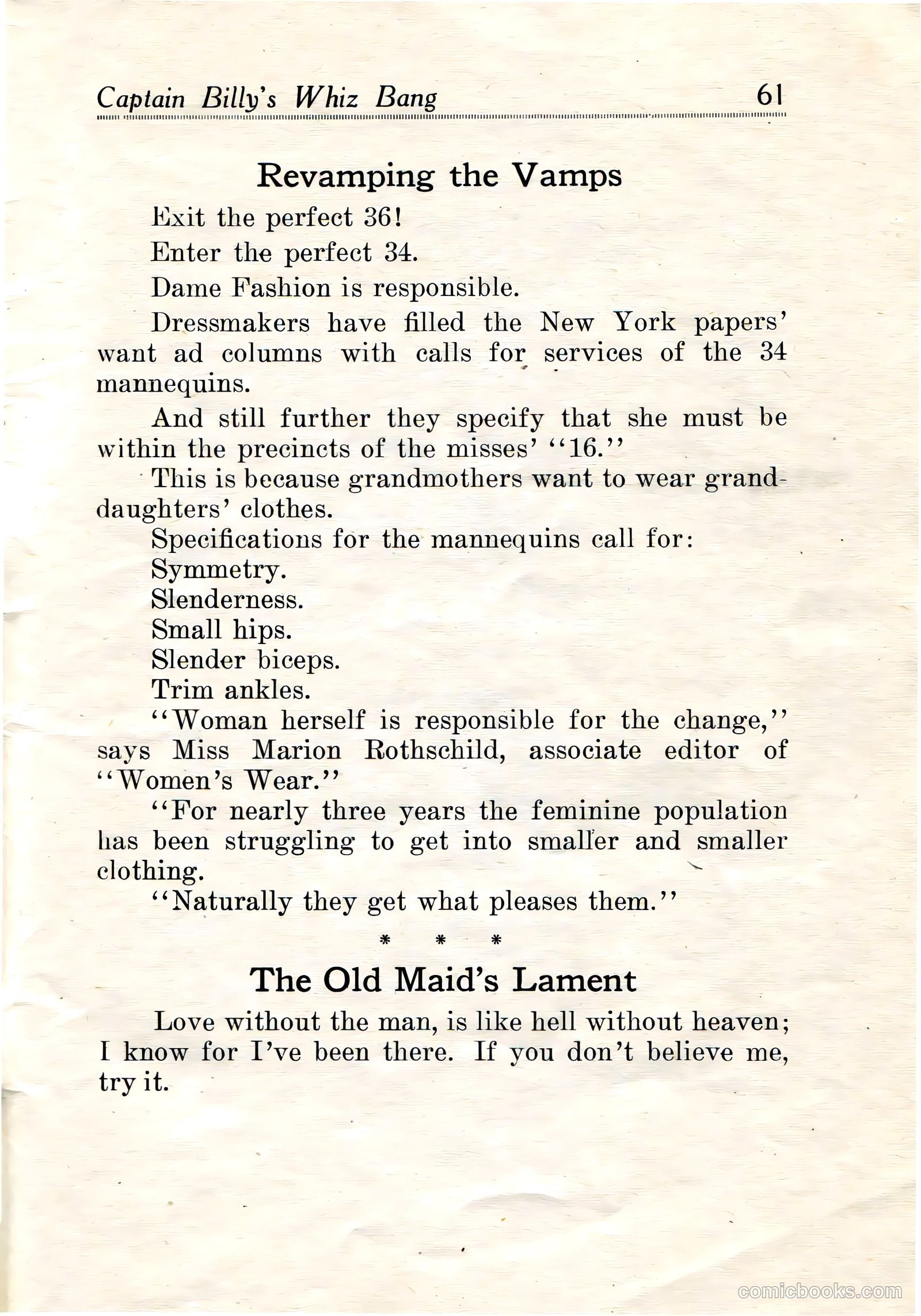 Captain Billy's Whiz Bang #19 — page 63 of 68