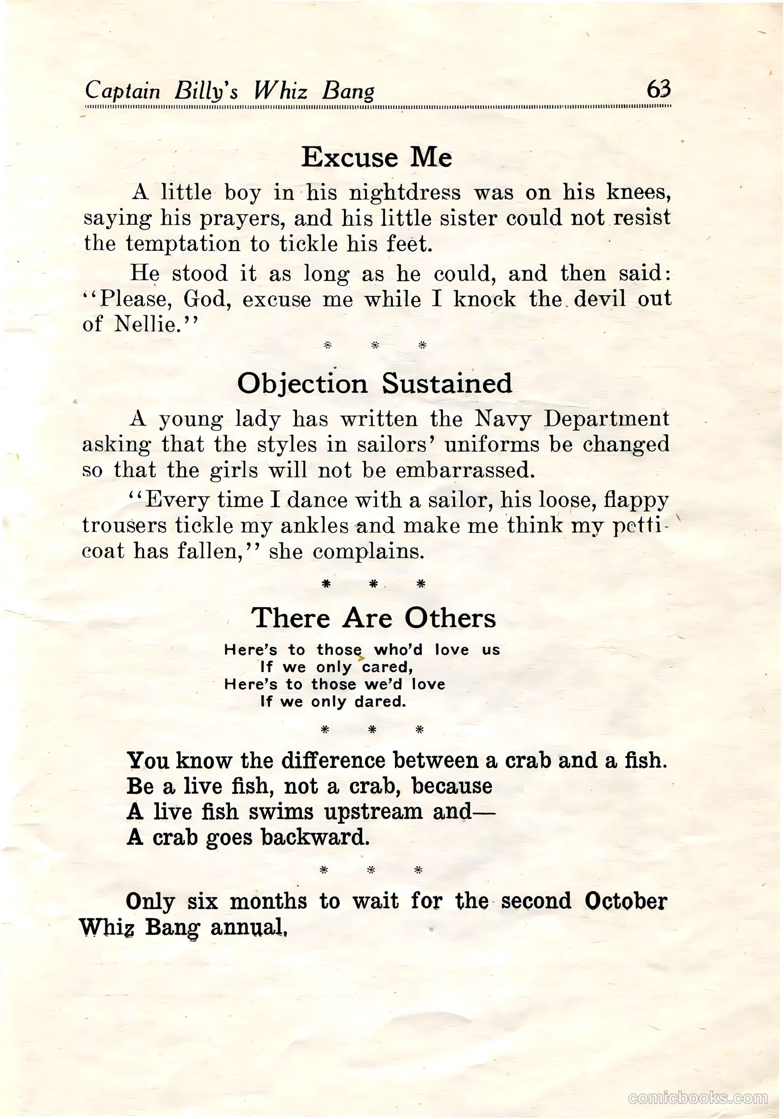 Captain Billy's Whiz Bang #19 — page 65 of 68