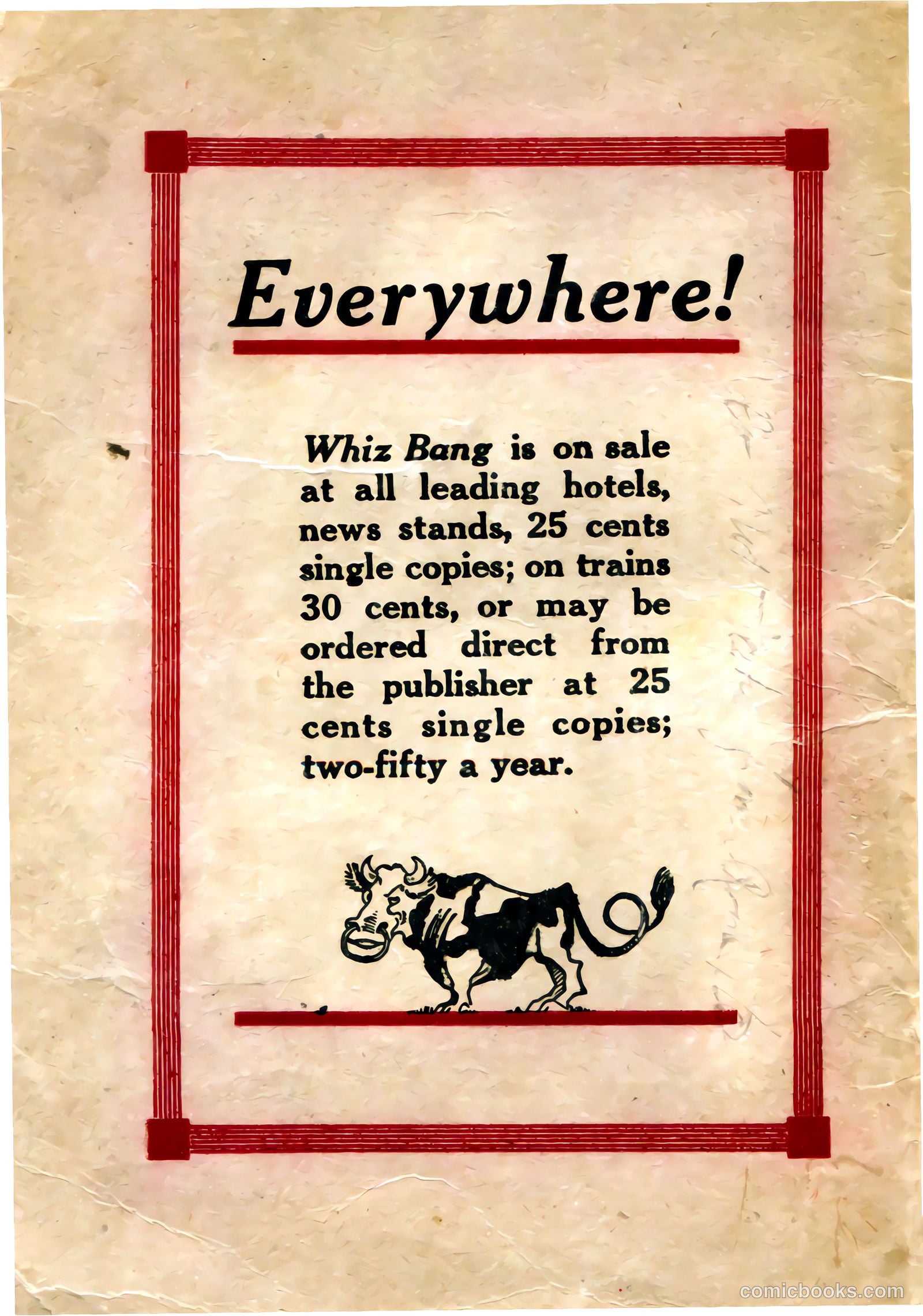 Captain Billy's Whiz Bang #19 — page 68 of 68