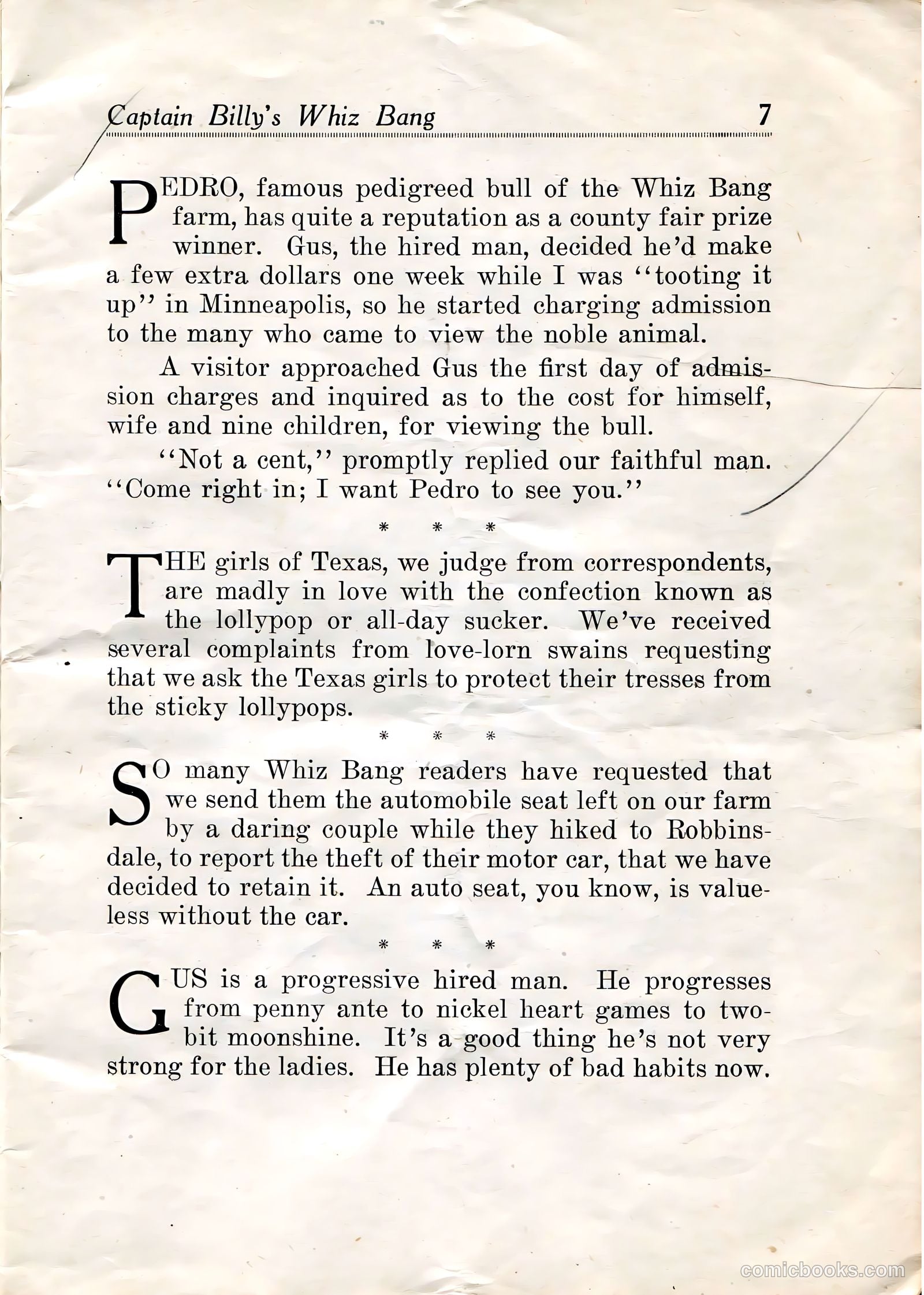 Captain Billy's Whiz Bang #20 — page 9 of 68
