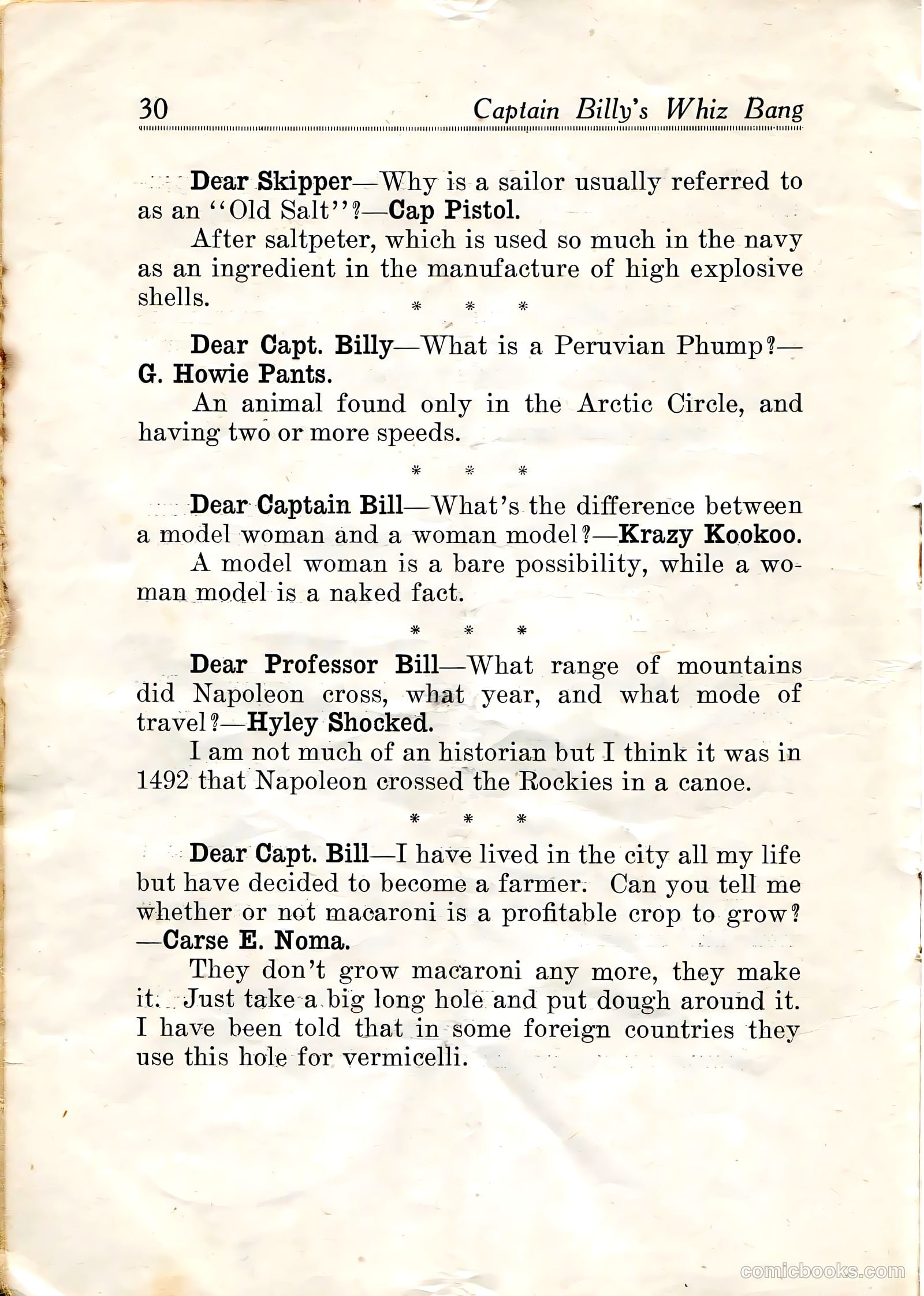 Captain Billy's Whiz Bang #20 — page 32 of 68