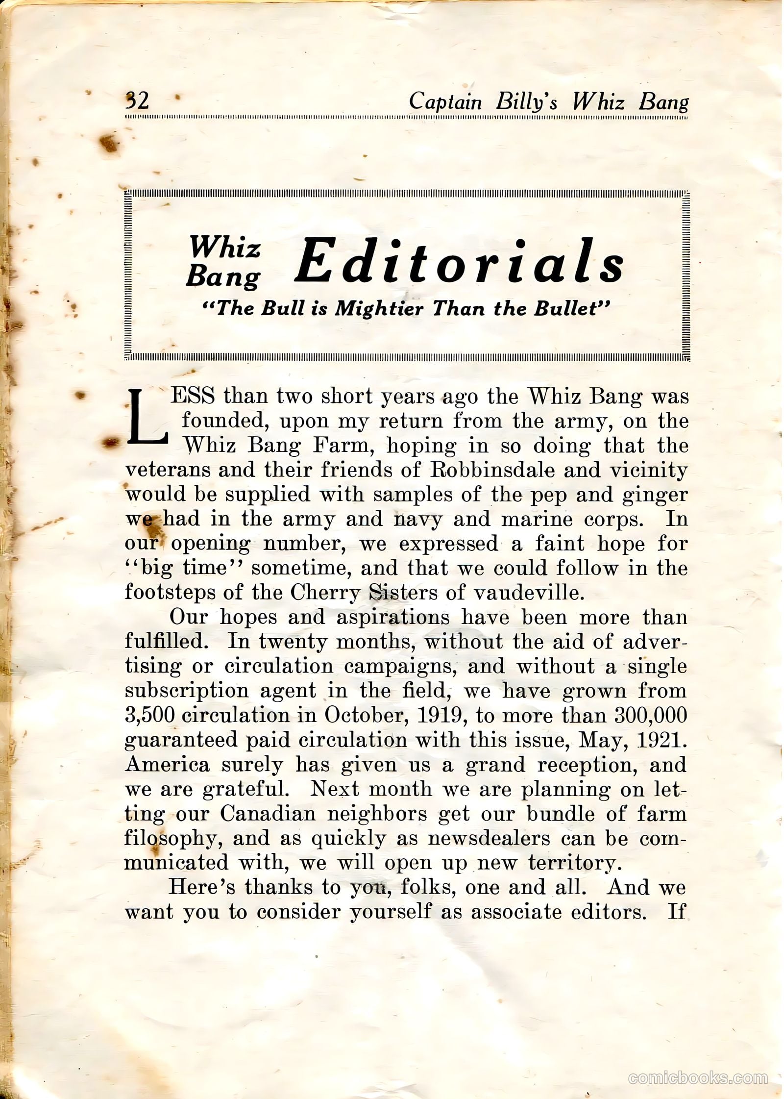 Captain Billy's Whiz Bang #20 — page 34 of 68