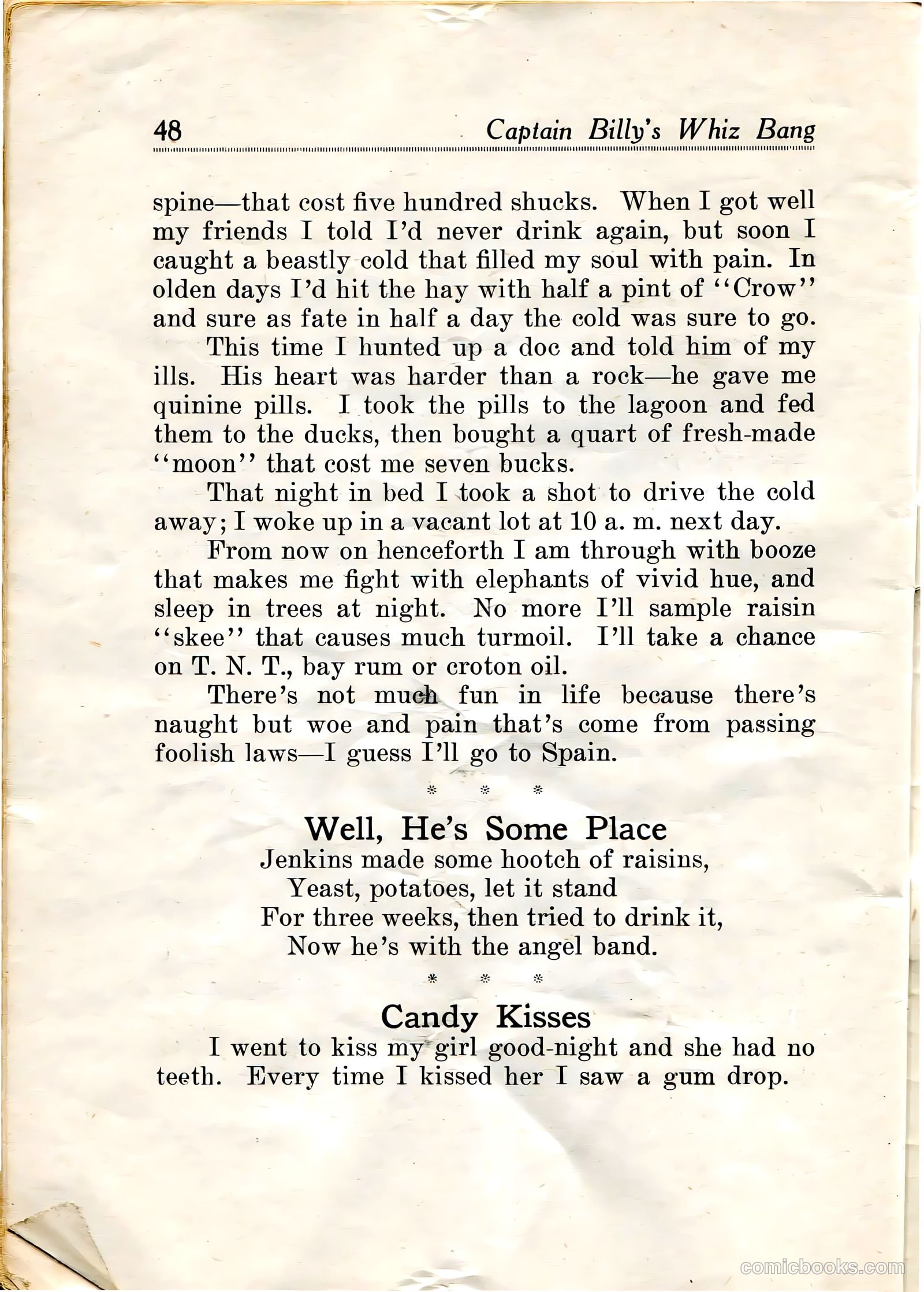Captain Billy's Whiz Bang #20 — page 50 of 68