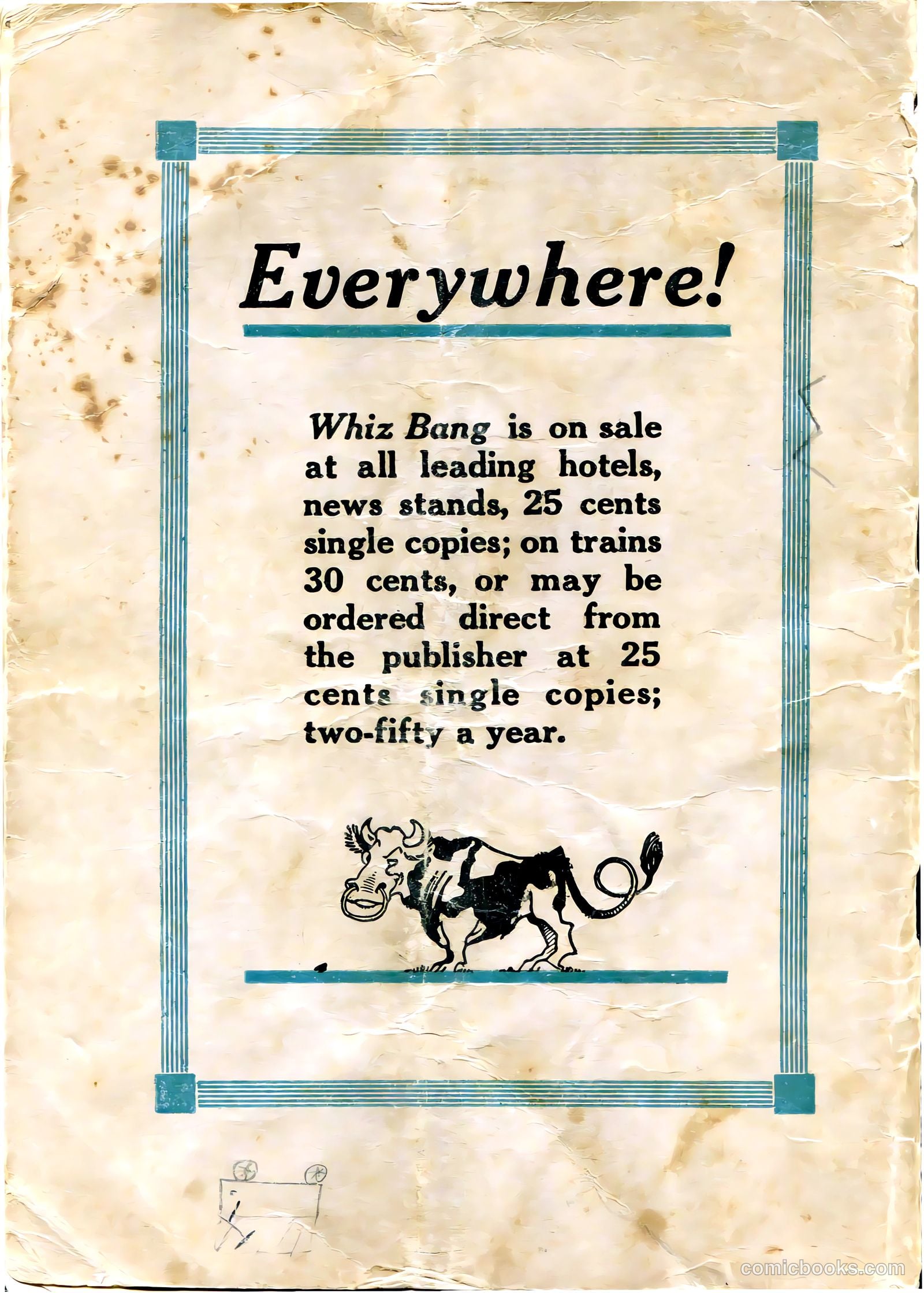 Captain Billy's Whiz Bang #20 — page 68 of 68