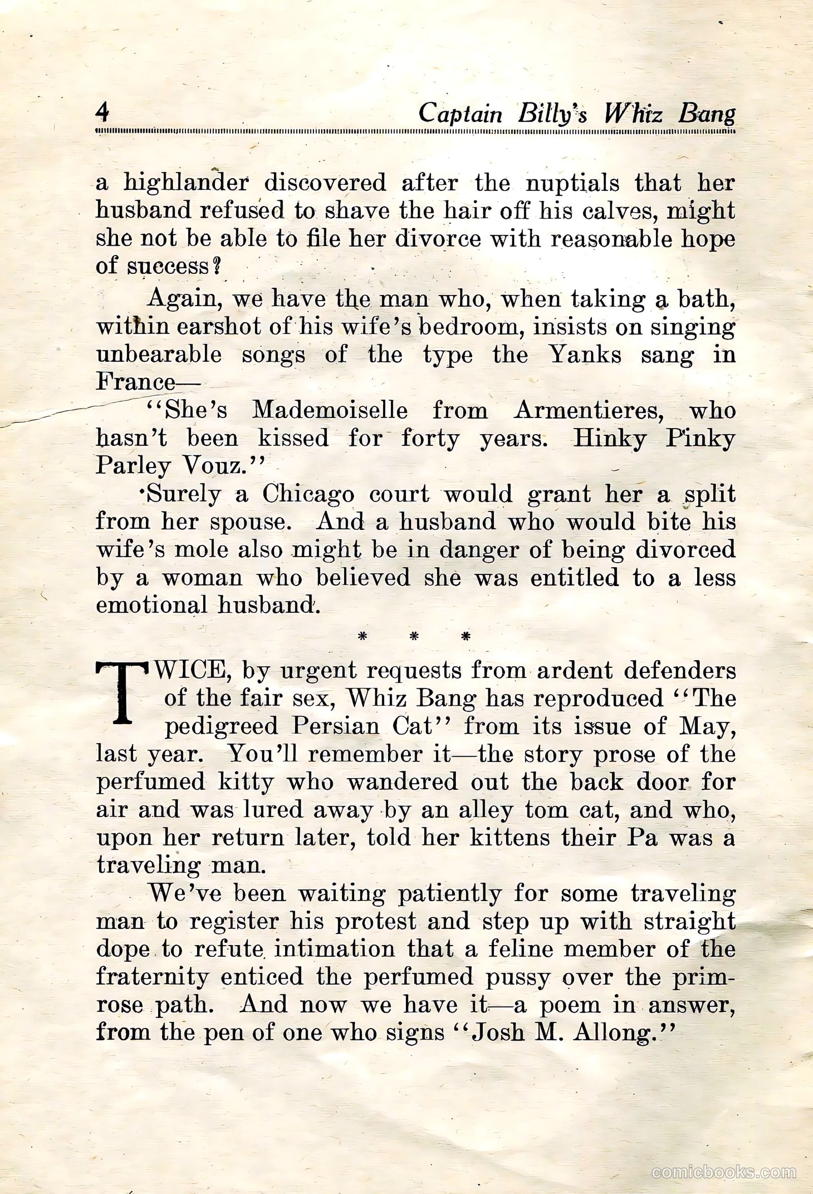 Captain Billy's Whiz Bang #21 — page 5 of 67