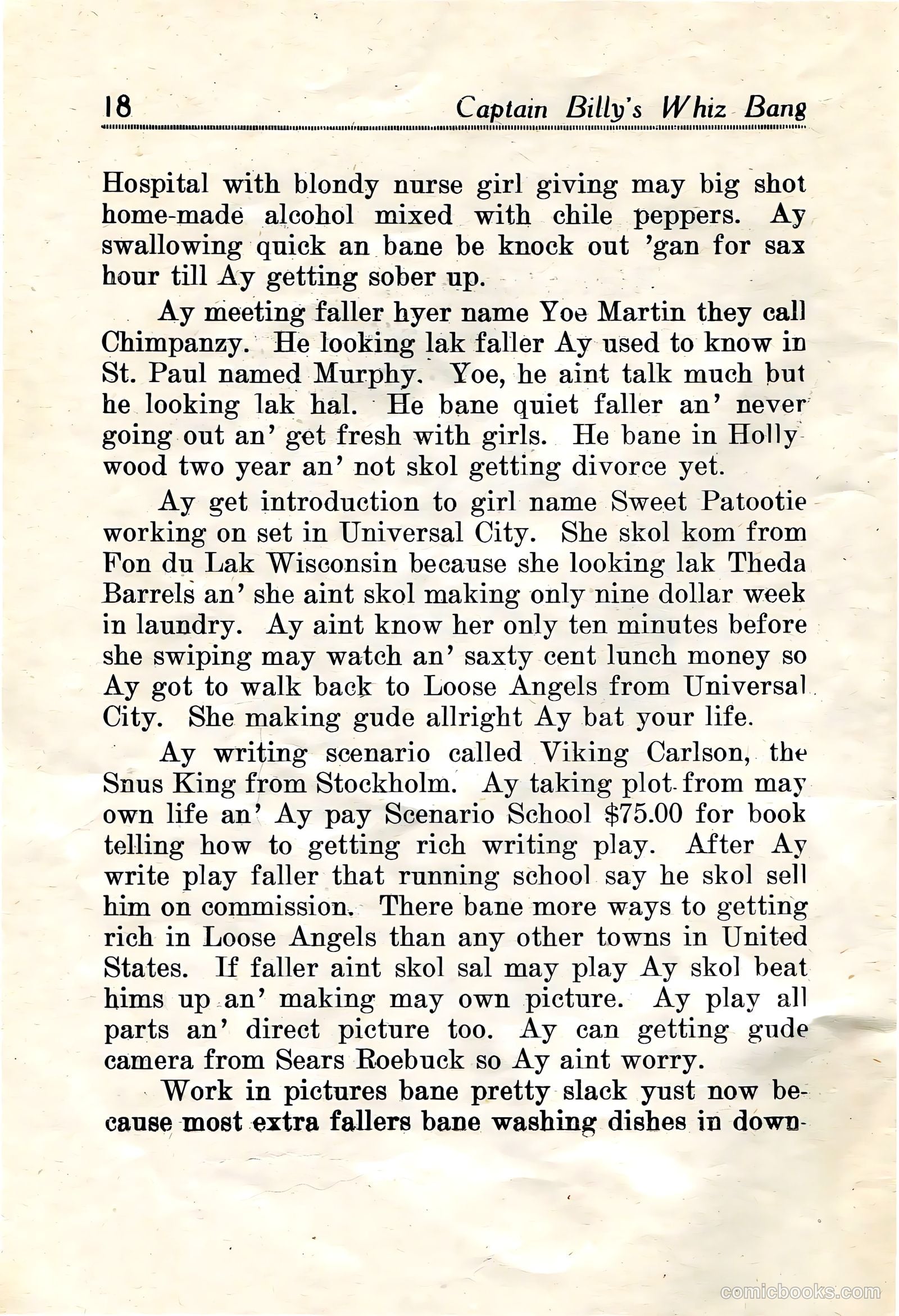 Captain Billy's Whiz Bang #21 — page 19 of 67