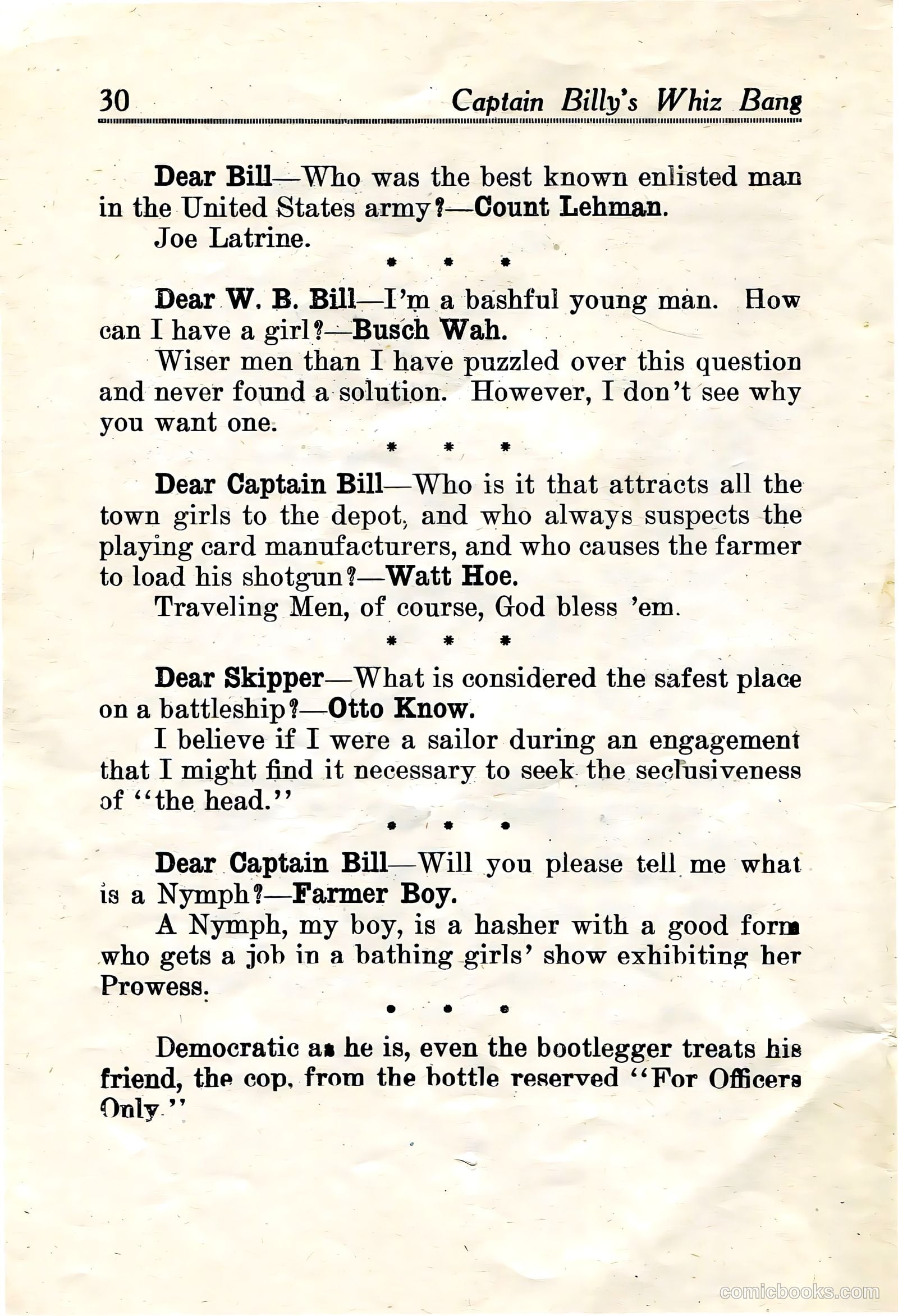 Captain Billy's Whiz Bang #21 — page 31 of 67