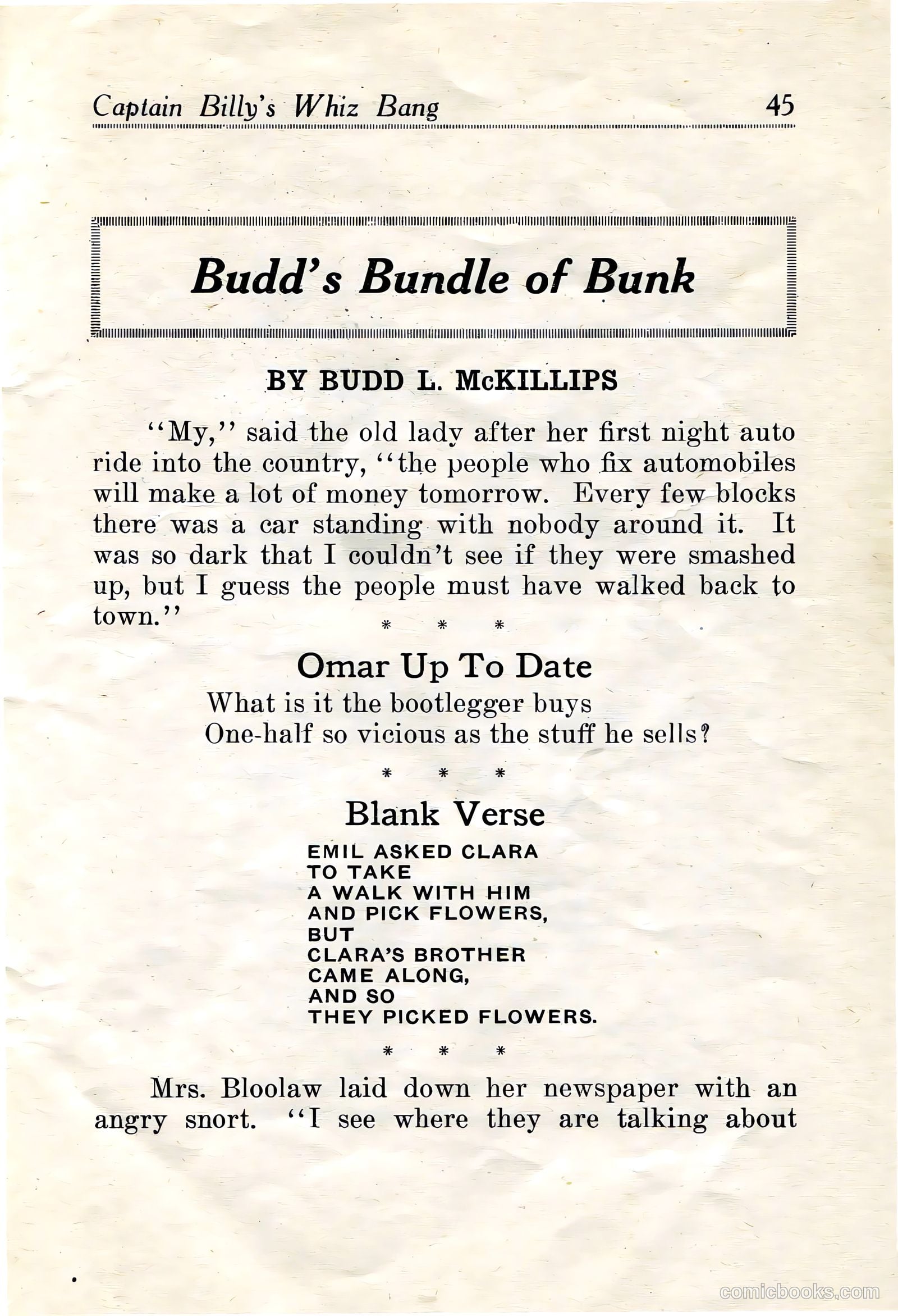 Captain Billy's Whiz Bang #21 — page 46 of 67