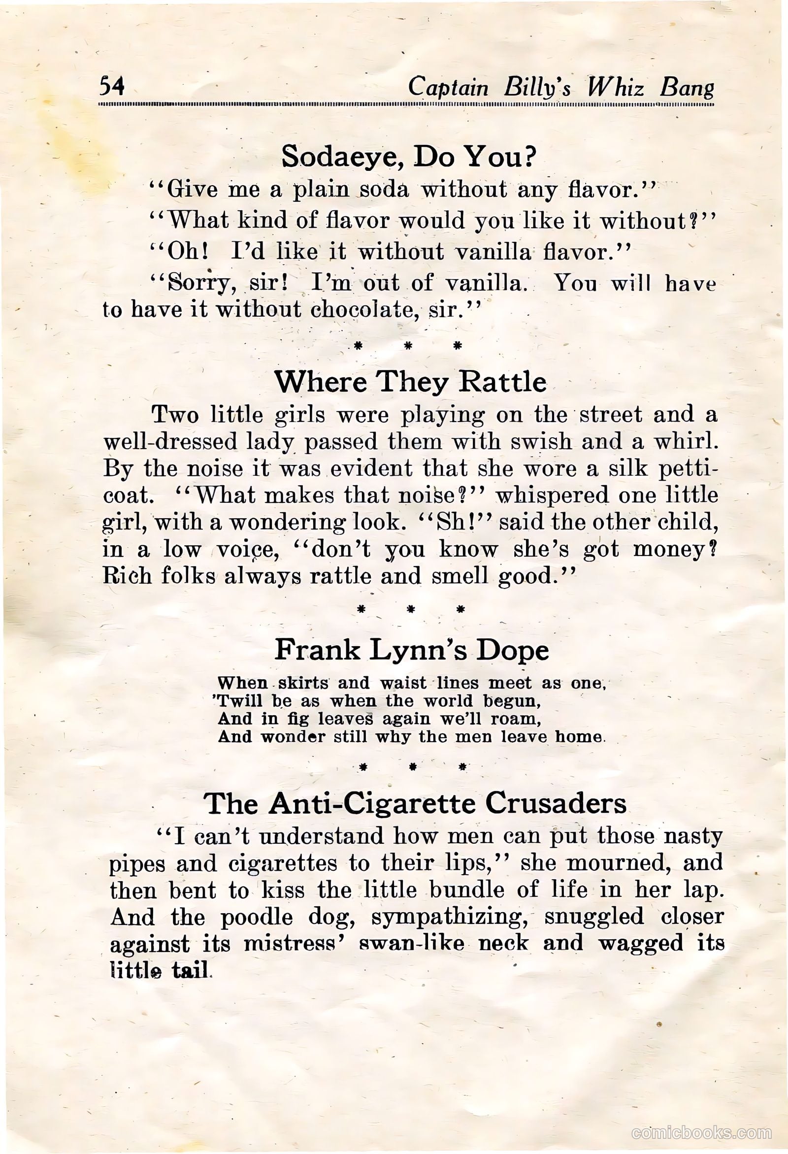 Captain Billy's Whiz Bang #21 — page 55 of 67
