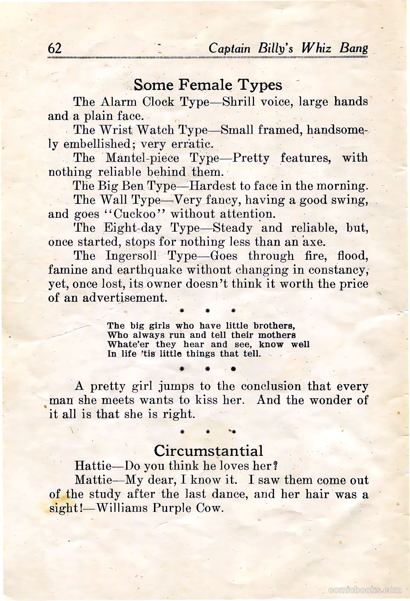 Captain Billy's Whiz Bang #21 — page 63 of 67