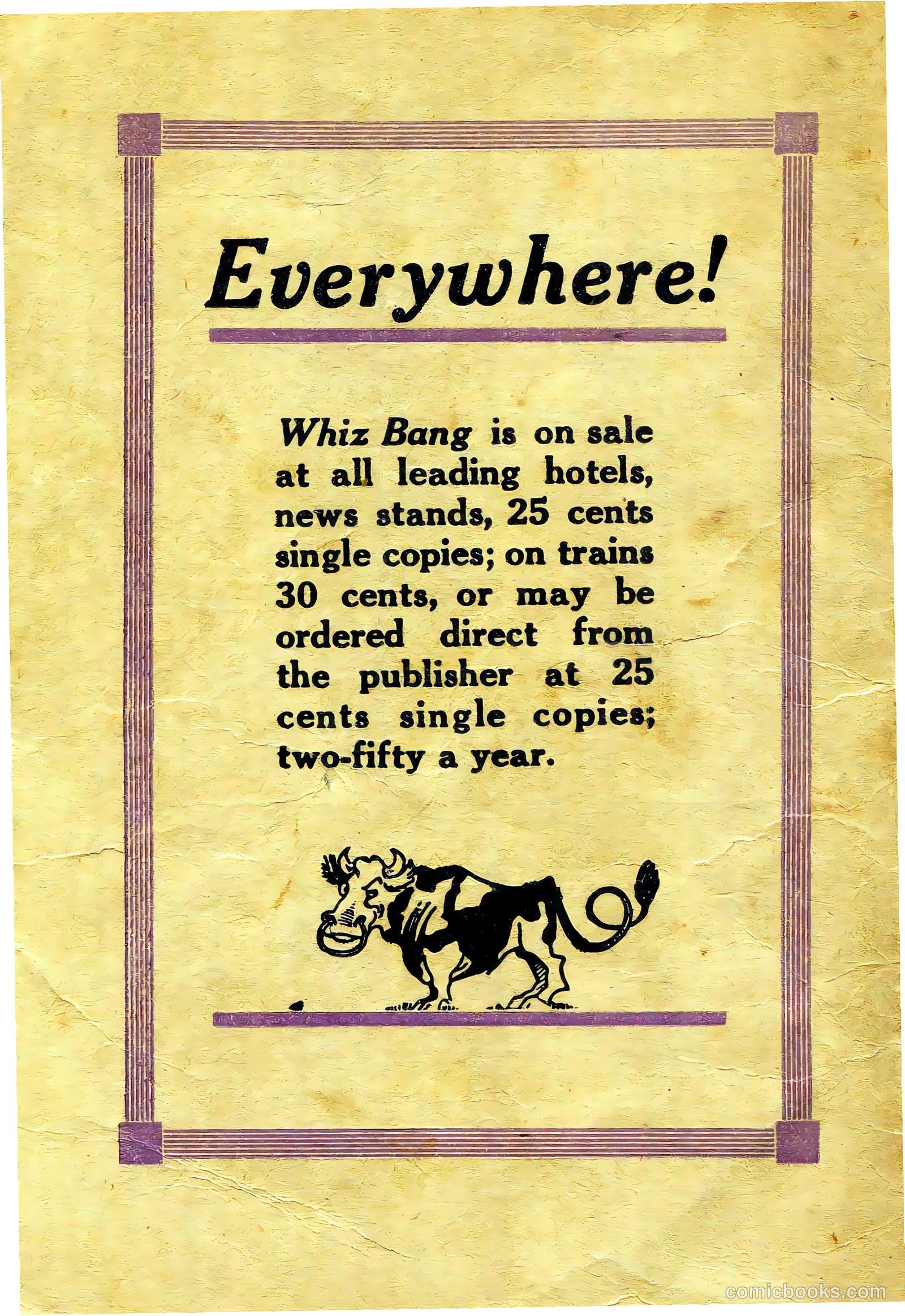 Captain Billy's Whiz Bang #21 — page 67 of 67