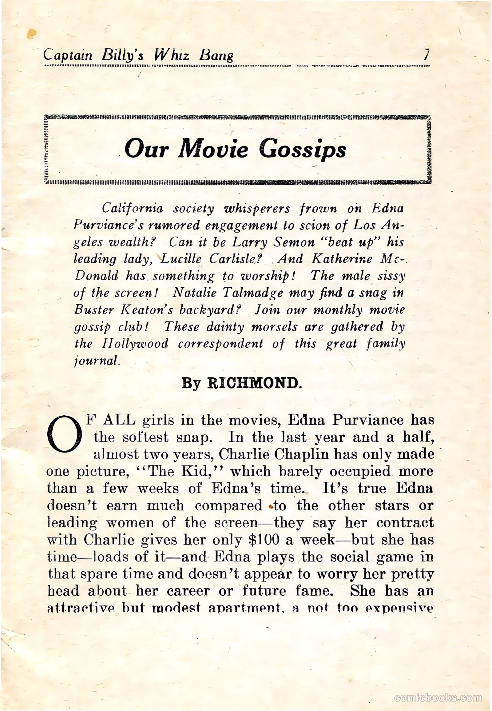 Captain Billy's Whiz Bang #22 — page 9 of 68