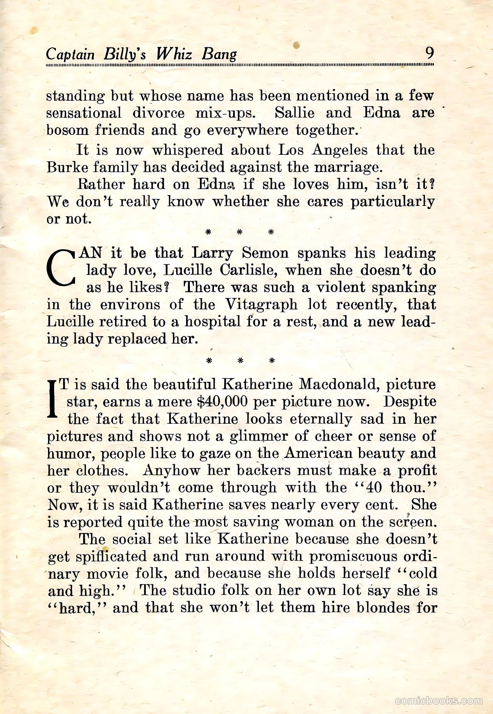 Captain Billy's Whiz Bang #22 — page 11 of 68