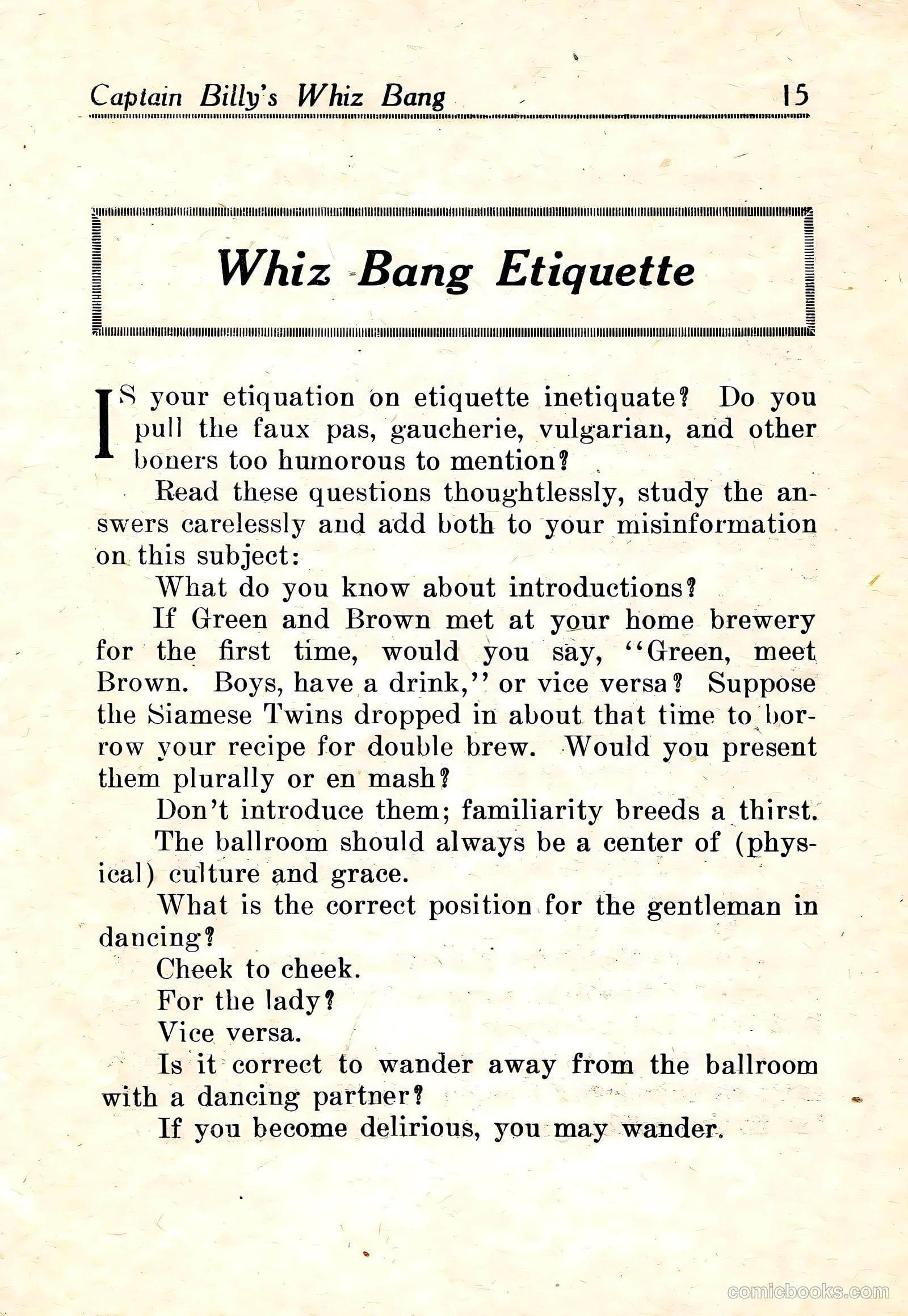 Captain Billy's Whiz Bang #22 — page 17 of 68