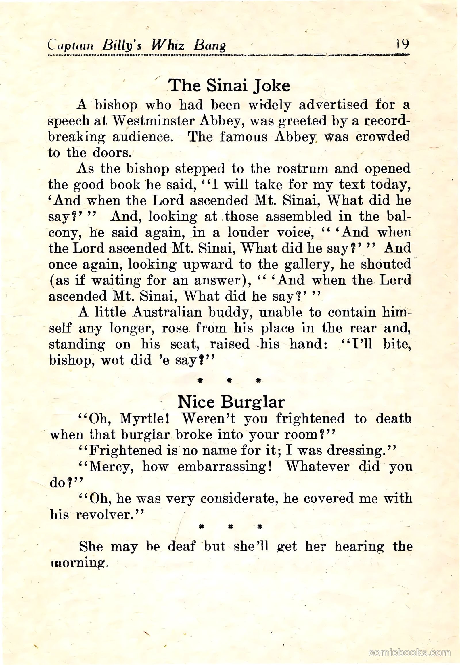 Captain Billy's Whiz Bang #22 — page 21 of 68