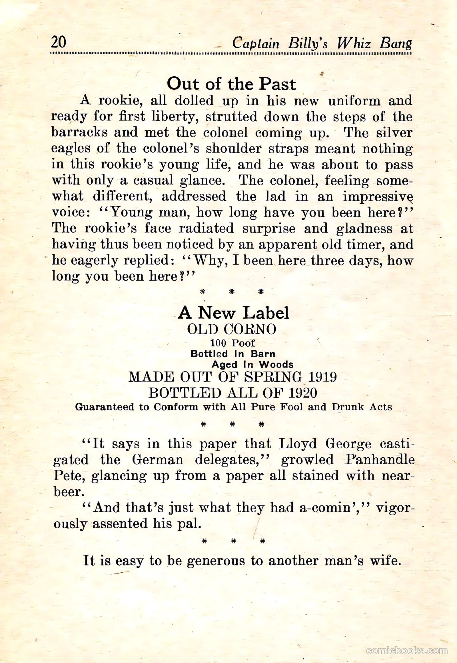 Captain Billy's Whiz Bang #22 — page 22 of 68