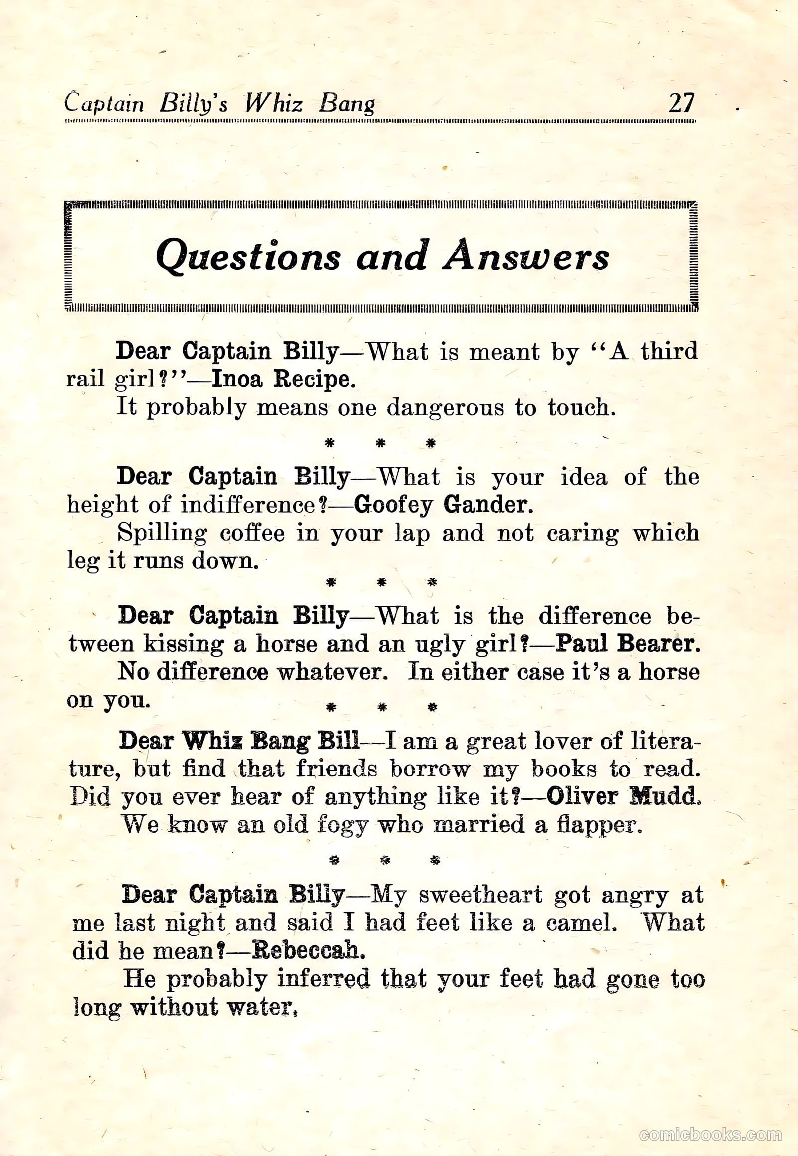 Captain Billy's Whiz Bang #22 — page 29 of 68