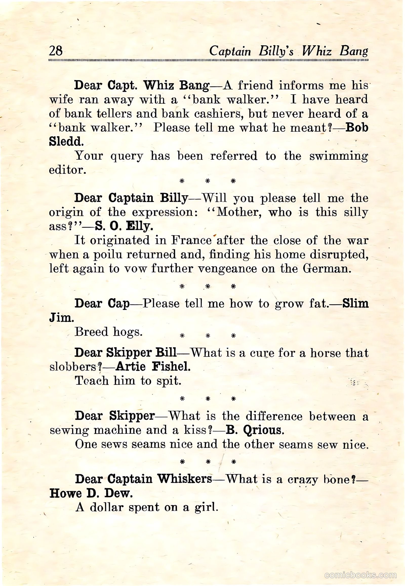 Captain Billy's Whiz Bang #22 — page 30 of 68