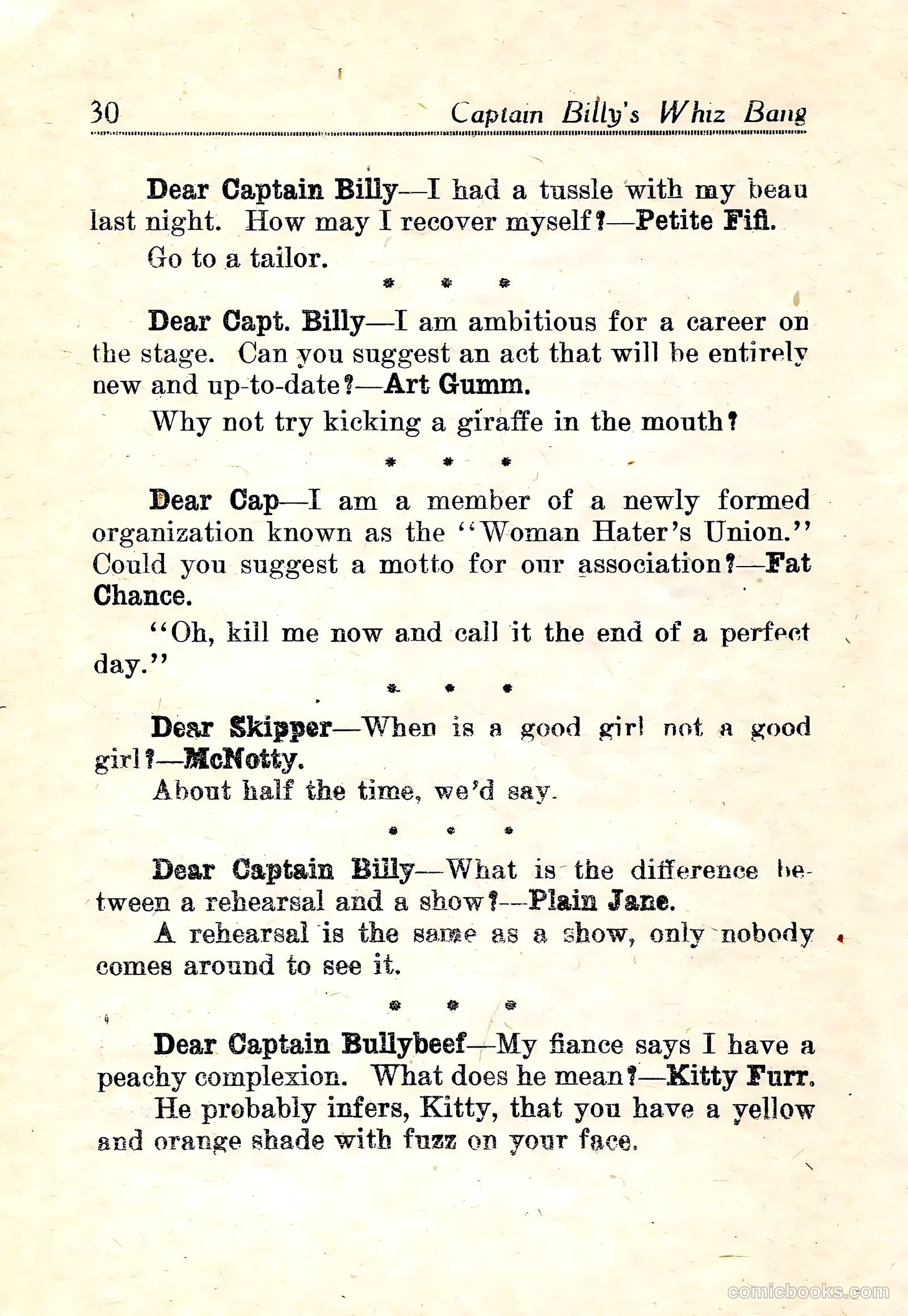 Captain Billy's Whiz Bang #22 — page 32 of 68