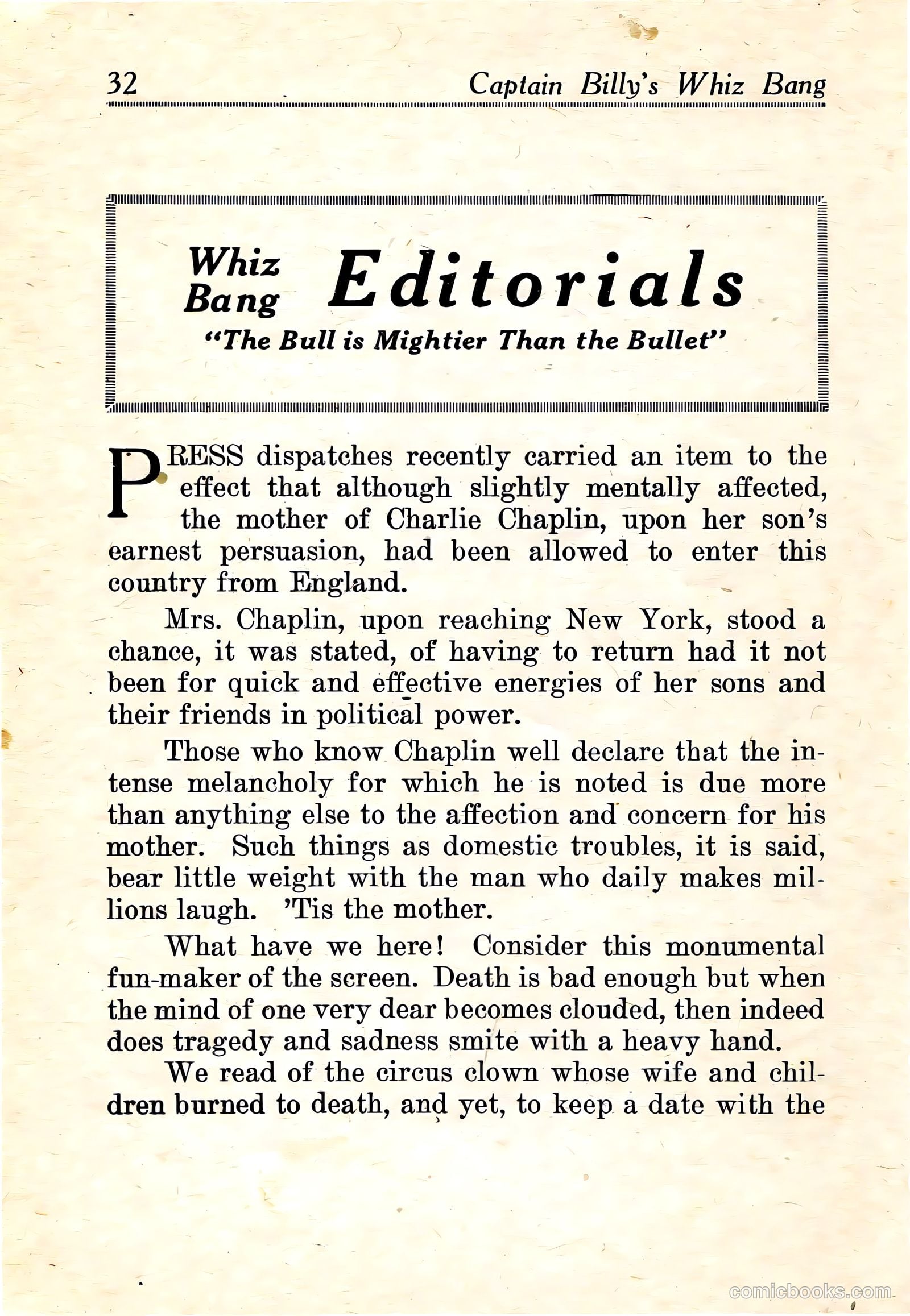 Captain Billy's Whiz Bang #22 — page 34 of 68