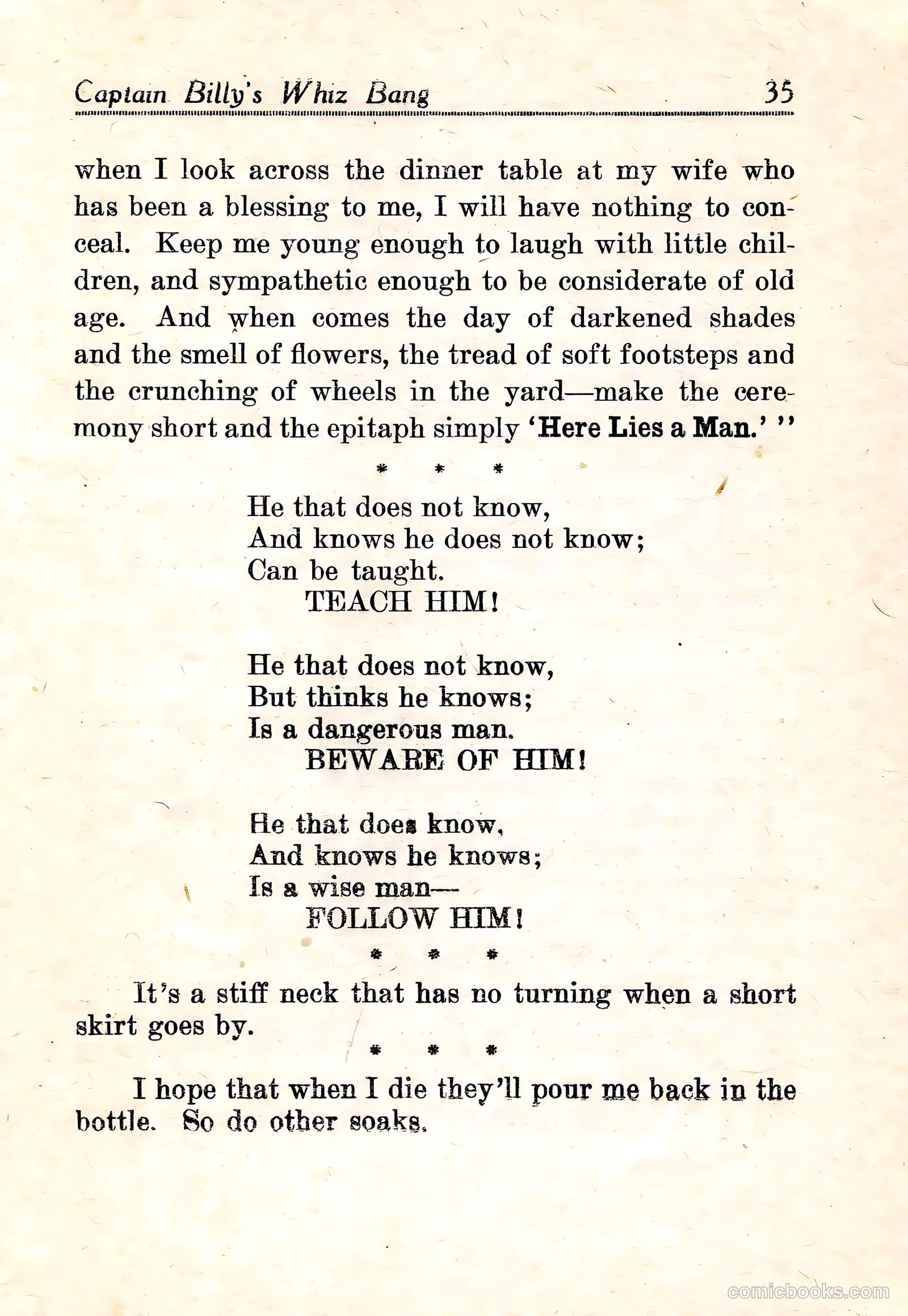 Captain Billy's Whiz Bang #22 — page 37 of 68