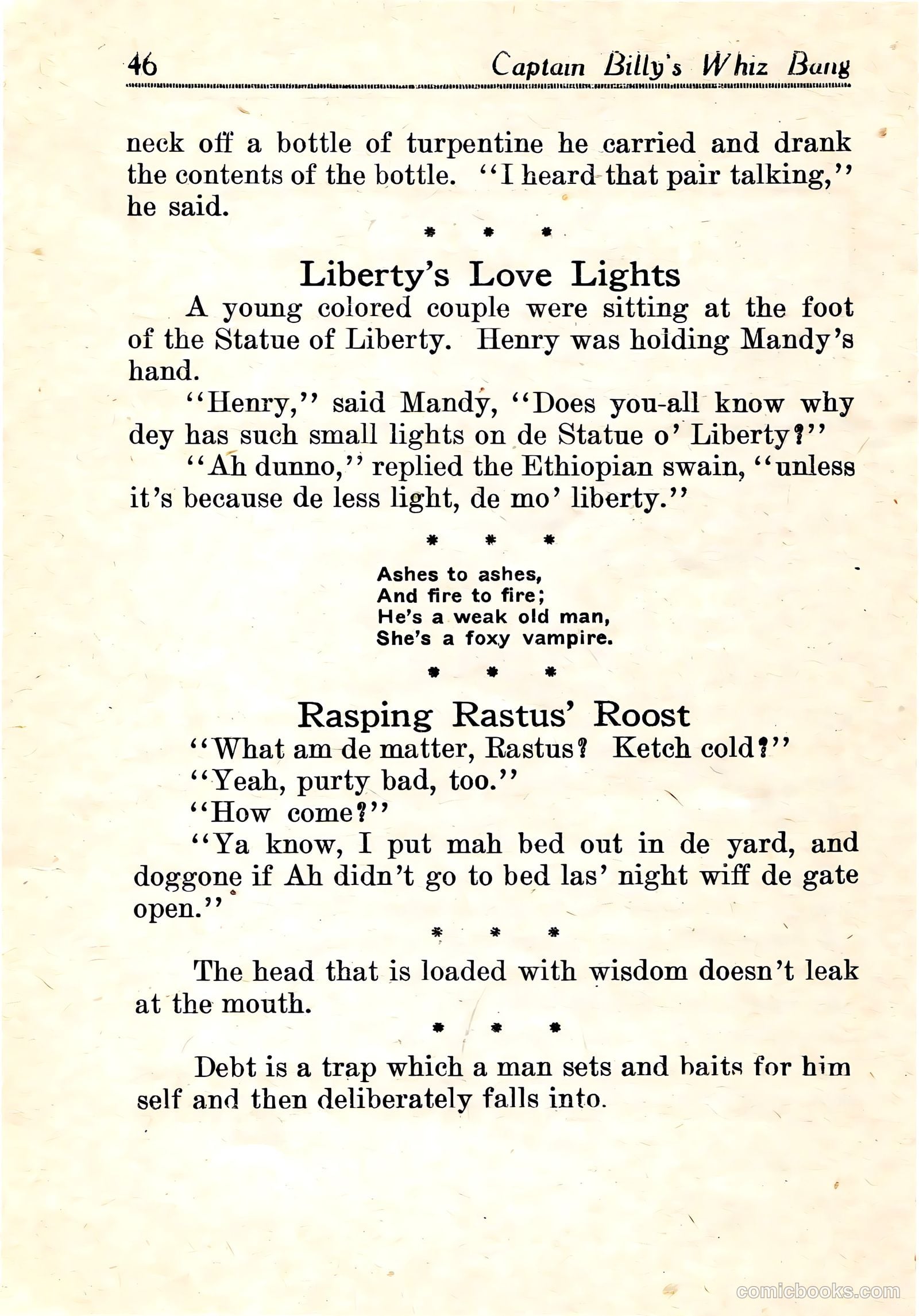 Captain Billy's Whiz Bang #22 — page 48 of 68