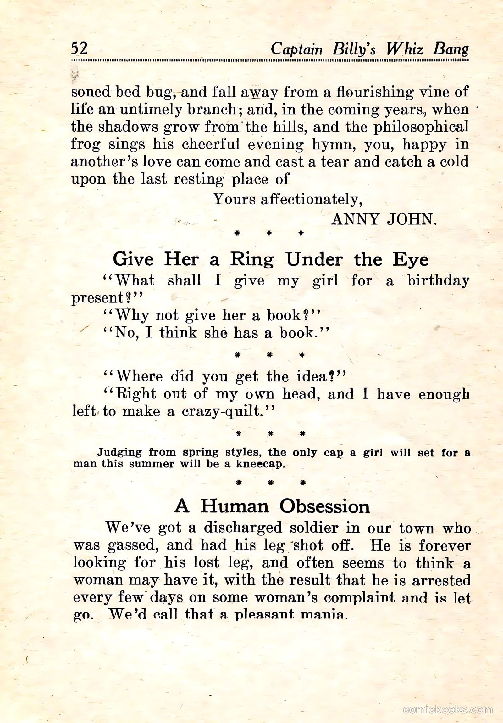 Captain Billy's Whiz Bang #22 — page 54 of 68