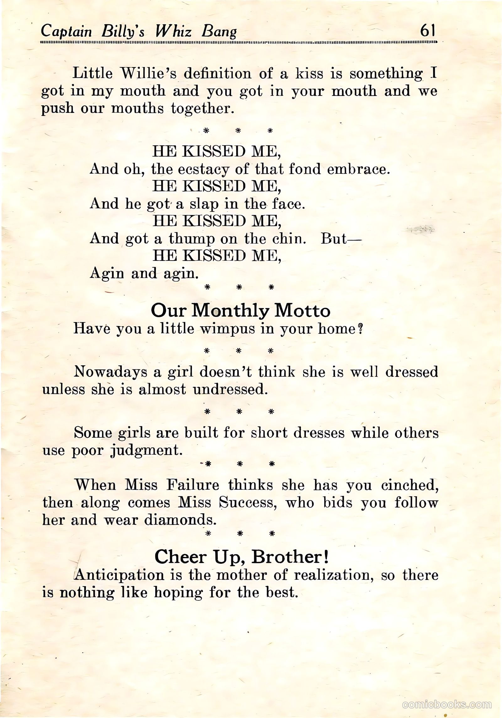 Captain Billy's Whiz Bang #22 — page 63 of 68