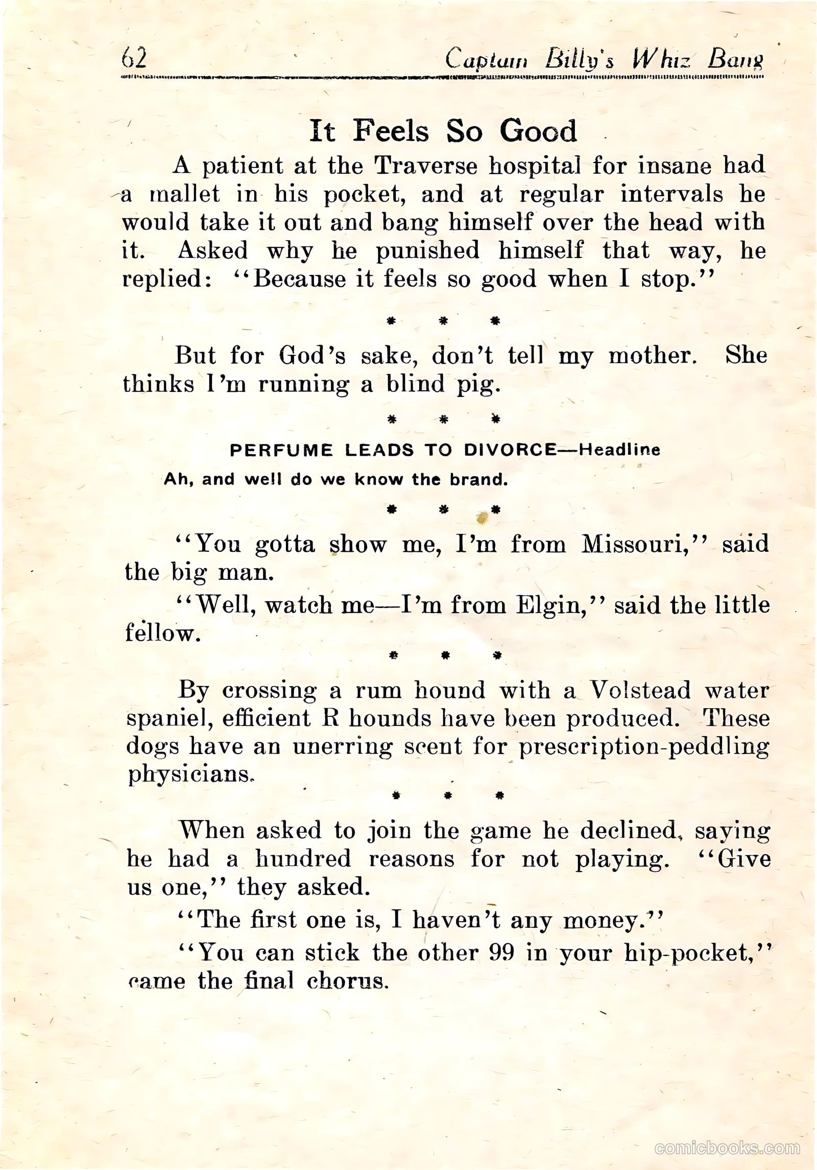 Captain Billy's Whiz Bang #22 — page 64 of 68