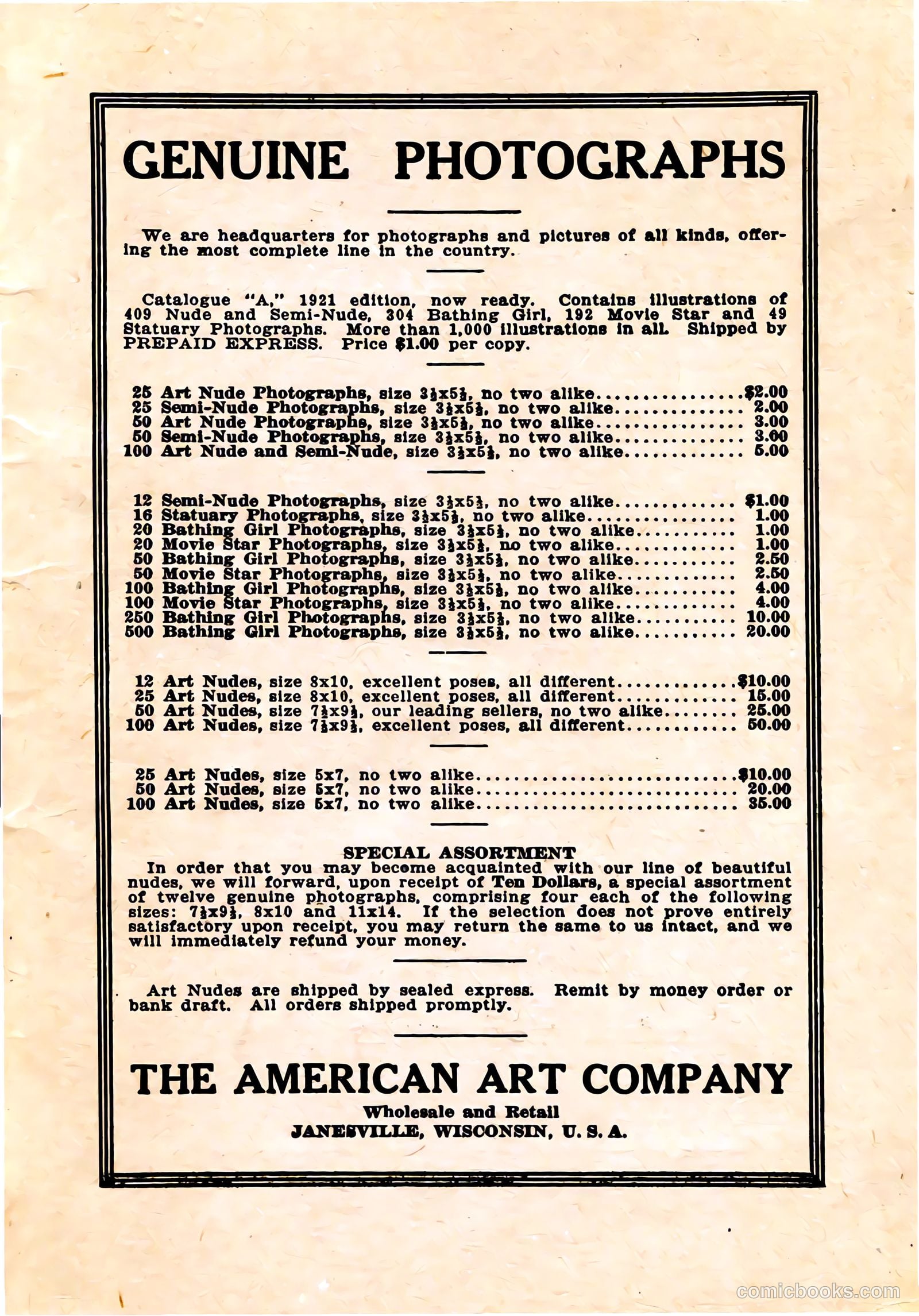 Captain Billy's Whiz Bang #22 — page 67 of 68