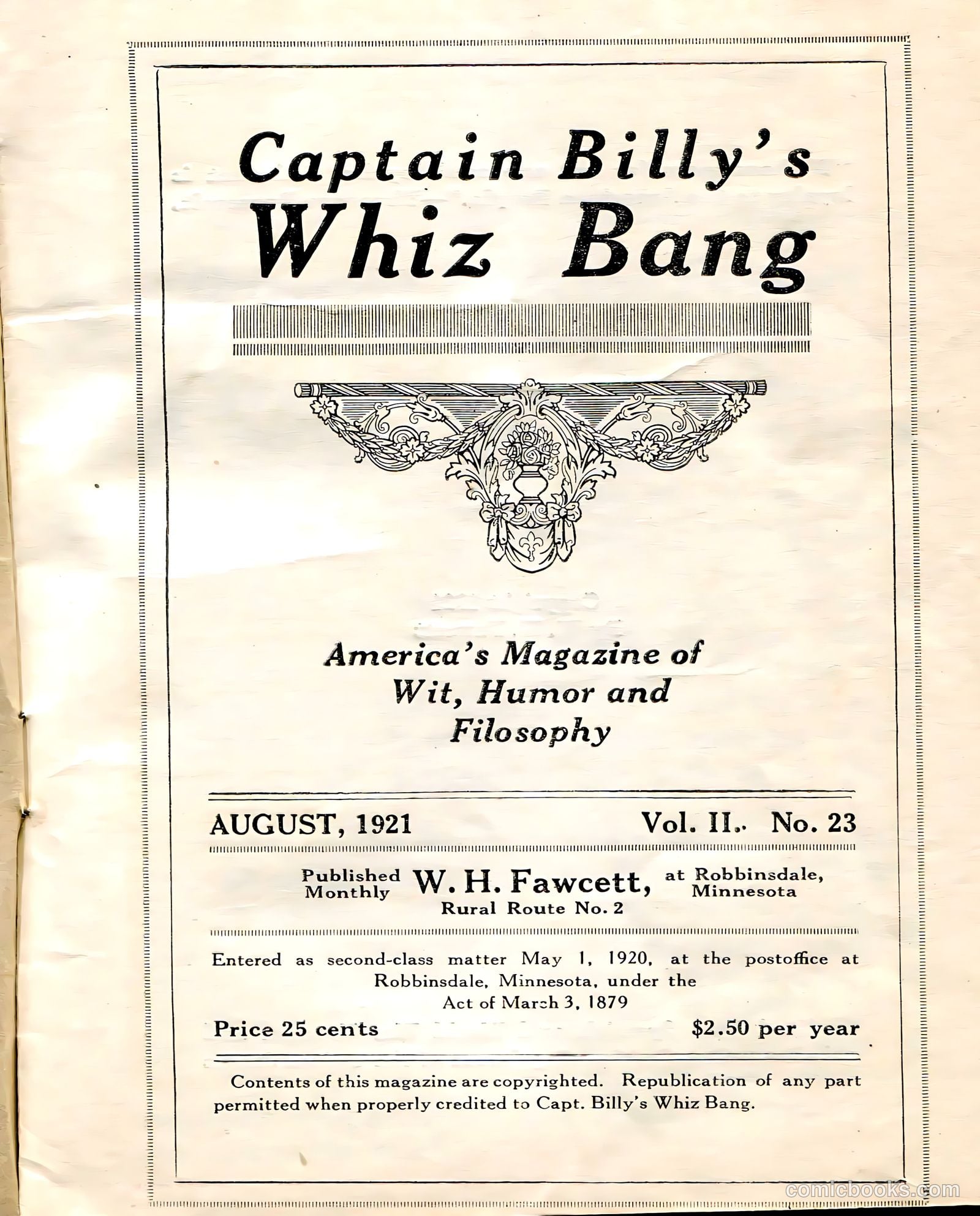 Captain Billy's Whiz Bang #23 — page 3 of 68