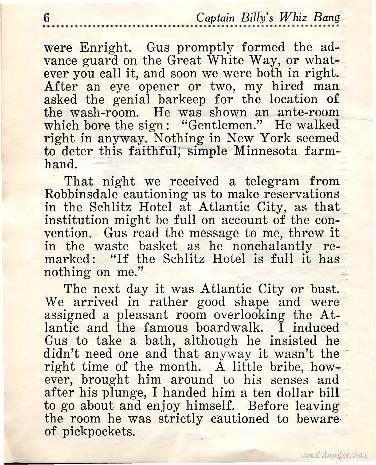 Captain Billy's Whiz Bang #23 — page 8 of 68